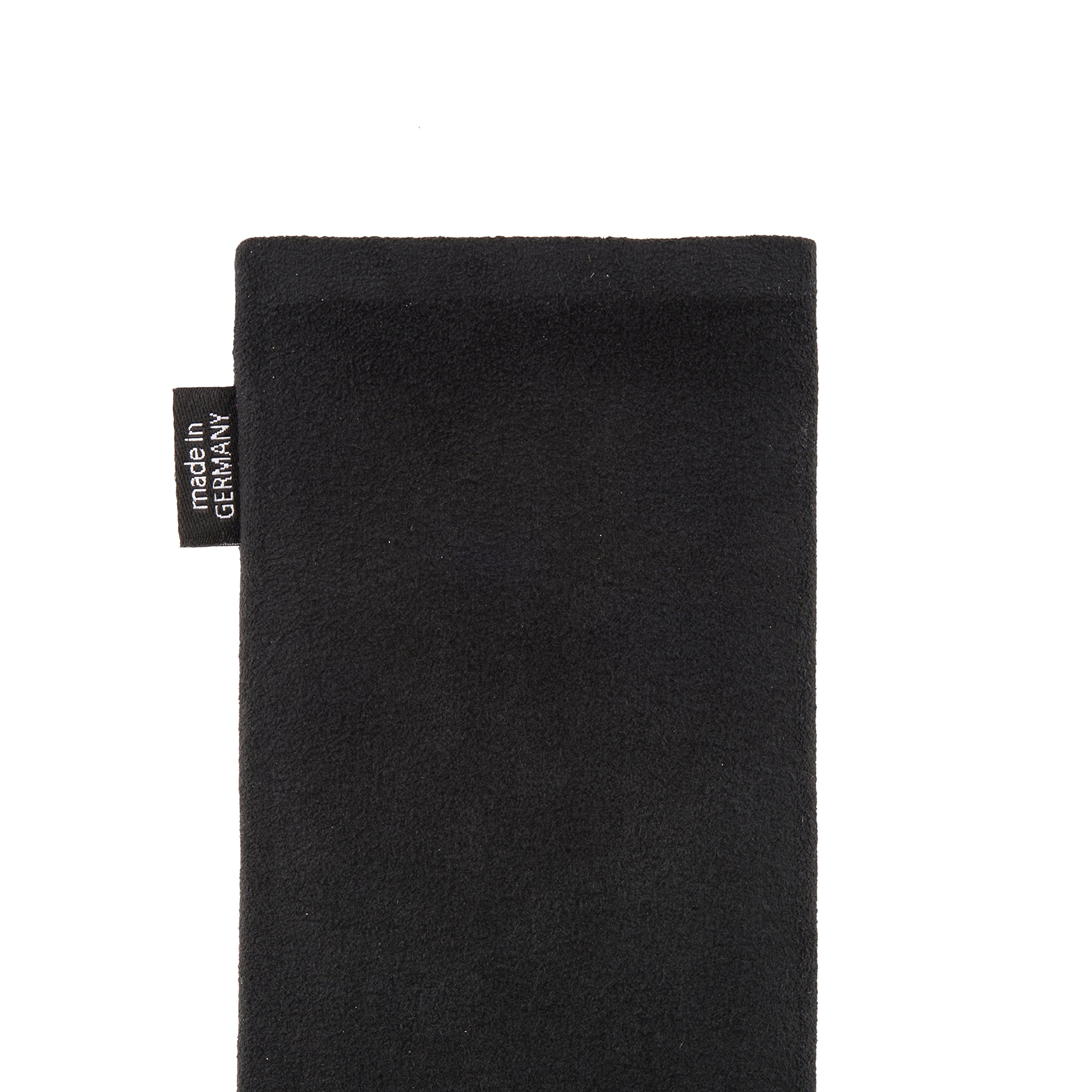 Premium Custom Tailored Sleeve Case for Huawei P20 Lite - Classic Black | German-Made Genuine Alcantara Cover with Microfiber Lining for Screen Protection & Cleaning | Perfect for Business Travel & Daily Use