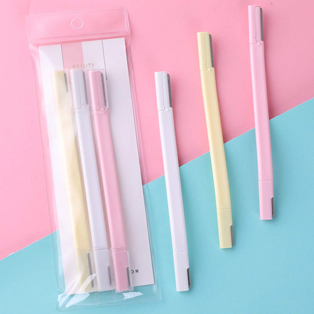 Pink Facial Razor for Women - 2 Pack Eyebrow & Dermaplaning Tool with Precision Blades | Smooth Skin Care, Hair Removal & Makeup Prep | Perfect for Eyebrow Shaping, Peach Fuzz Removal & At-Home Spa Days