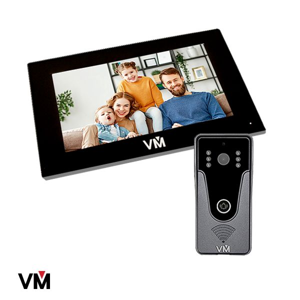 Videoman Home Intercom System Kit - Wireless Video Door Phone with 2-Way Audio, Night Vision & Remote Access - Ideal for Apartments, Houses & Offices (Black)
