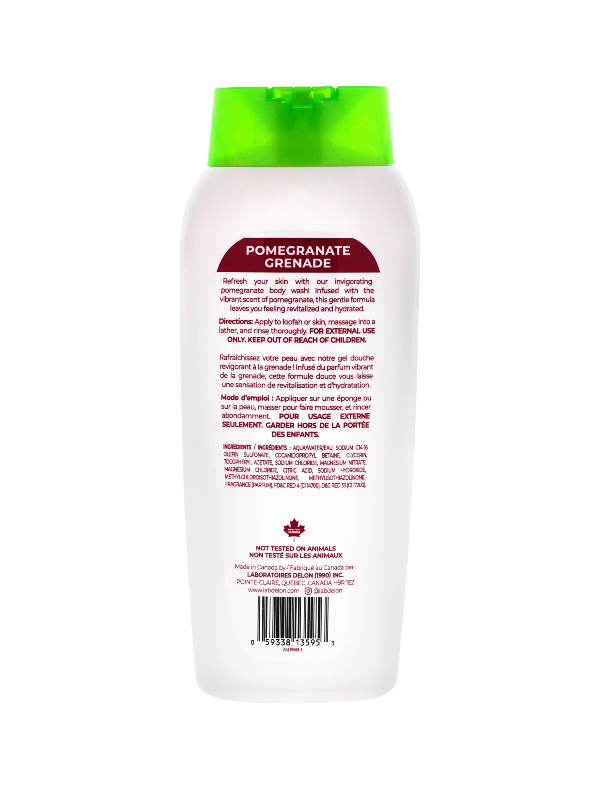 LOVU Revitalizing Pomegranate Bliss Body Wash - Hydrating & Refreshing Shower Gel for Soft Skin - Antioxidant-Rich Formula for Daily Use - Perfect for Morning Wake-Up & Evening Relaxation