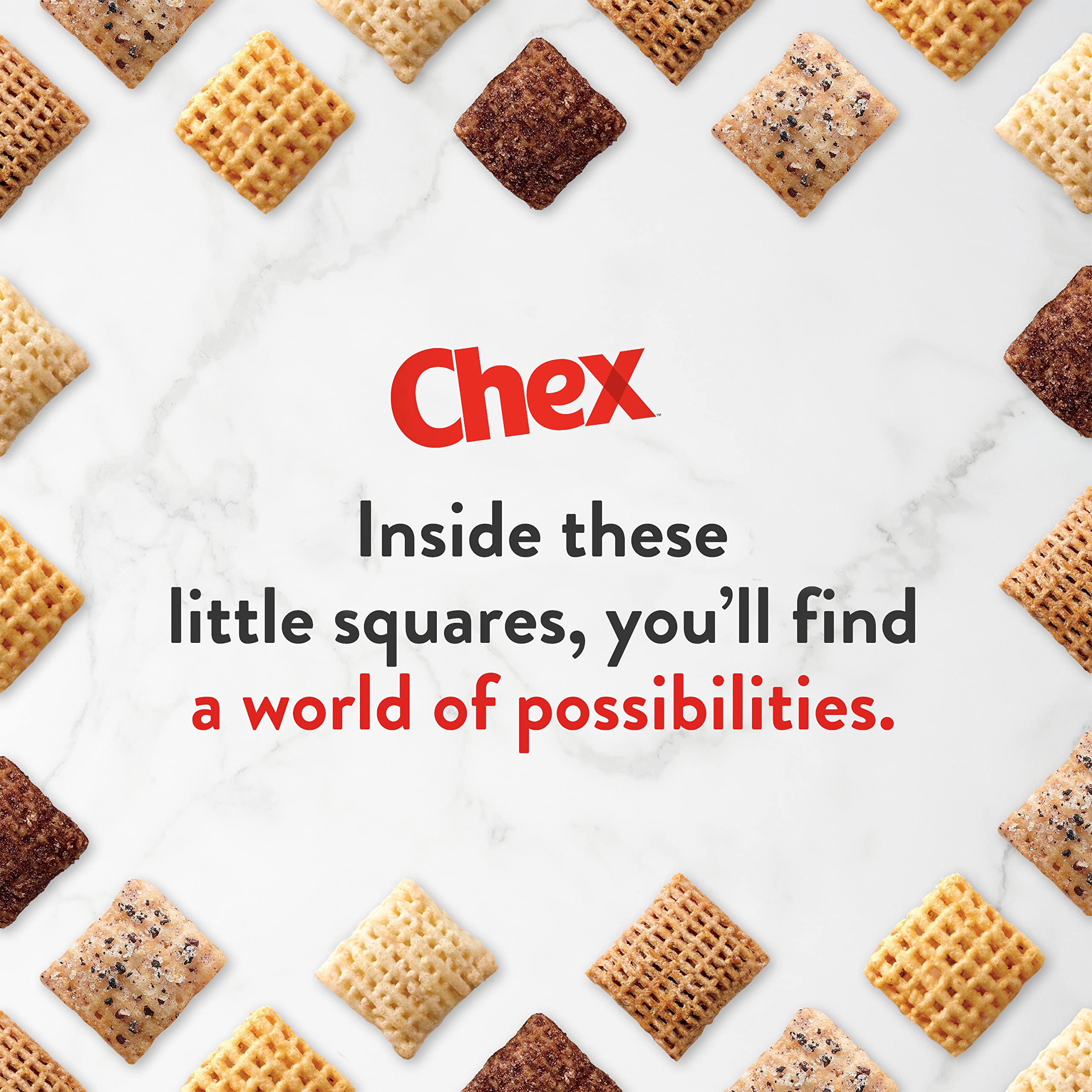 Gluten Free Rice Chex Breakfast Cereal - 18 oz Family Size Box for Homemade Chex Mix - Perfect for Morning Meals, Snacks & Party Mixes