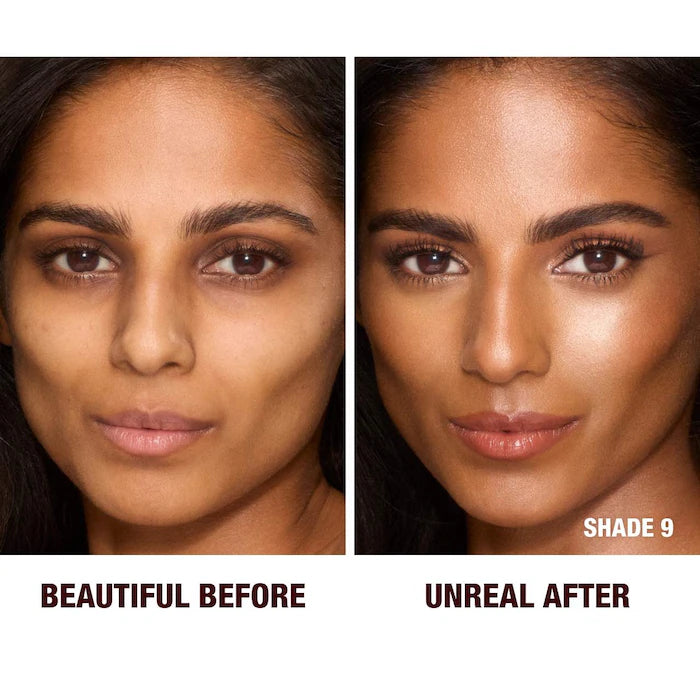 Charlotte Tilbury Unreal Skin Sheer Glow Tint Hydrating Foundation Stick - Lightweight, Buildable Coverage for Natural Glow | Perfect for Daily Wear & Special Occasions