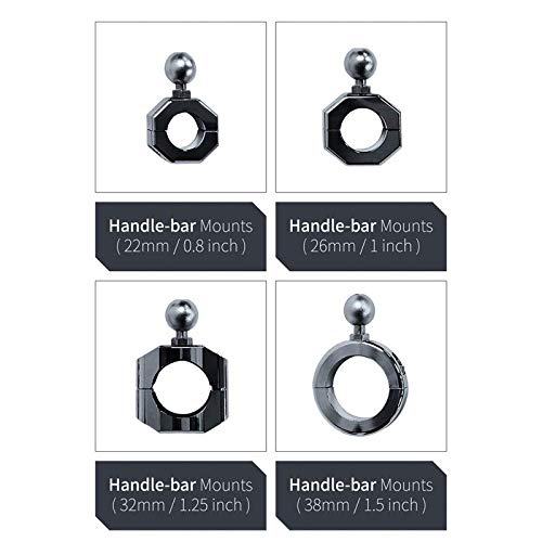 Premium Universal Bike Phone Mount for Motorcycle - High-Quality Aluminum Alloy Handlebar Phone Holder (1.25inch/32mm, Chrome) - Perfect for Cycling, Commuting & Outdoor Adventures
