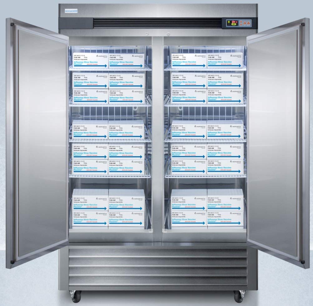 Summit ARS49ML 49 Cu.Ft. Stainless Steel Upright Pharmacy Refrigerator - Auto Defrost, Digital Thermostat & Factory Lock | Commercial Medical Storage, Vaccine Preservation & Pharmaceutical Use