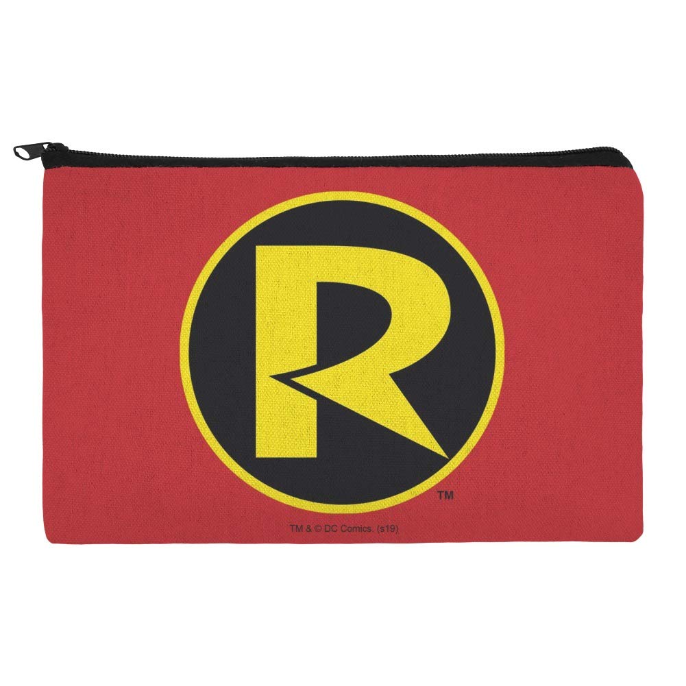 Batman & Robin Logo Pencil Case - Zipper Pouch Organizer for Pens, Markers & School Supplies | Perfect for Students, Office & Comic Book Fans
