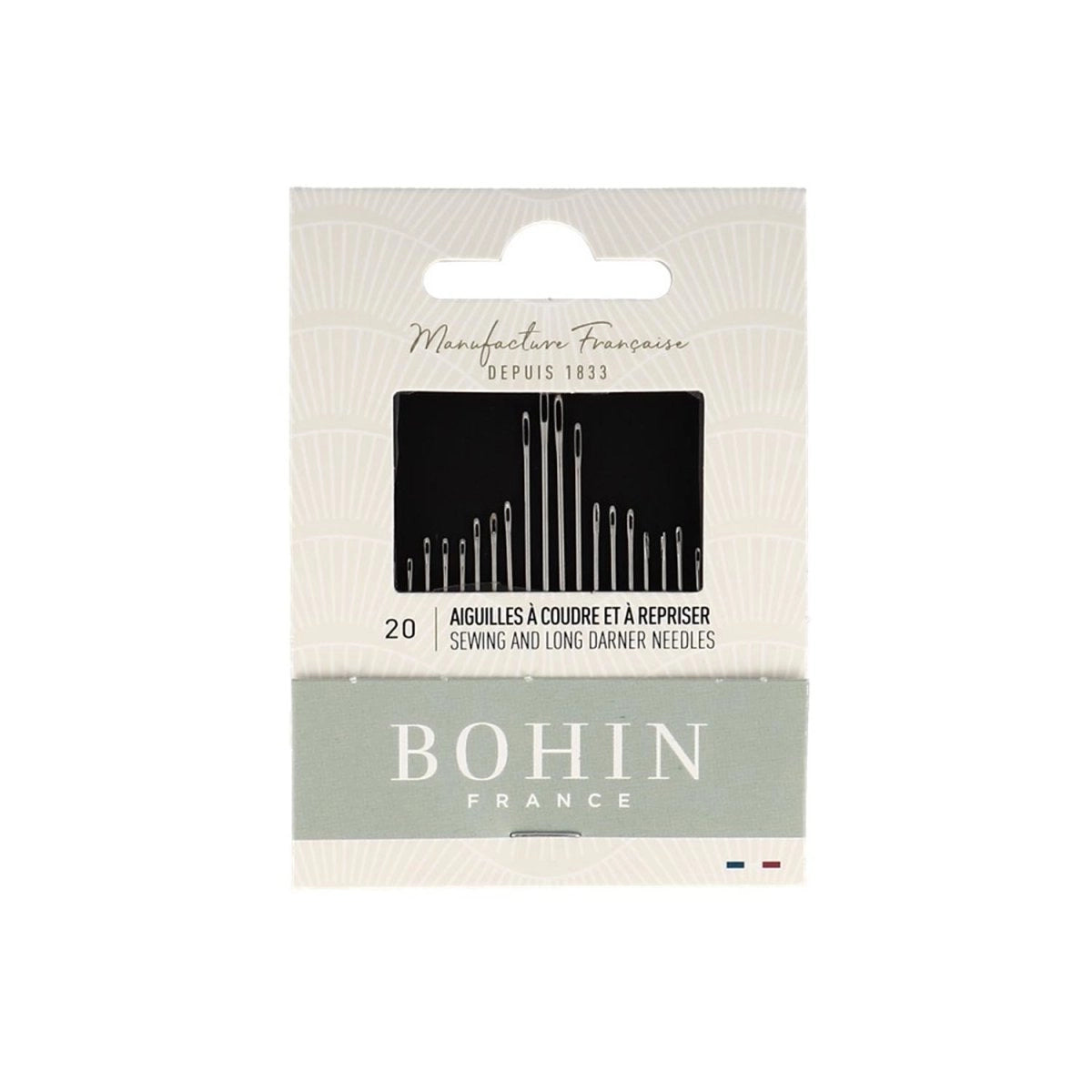 Bohin Assorted Sharp & Darner Hand Needles - Premium Sewing Needles for Quilting, Embroidery & Mending - Perfect for DIY Crafts, Fabric Repair & Needlework Projects