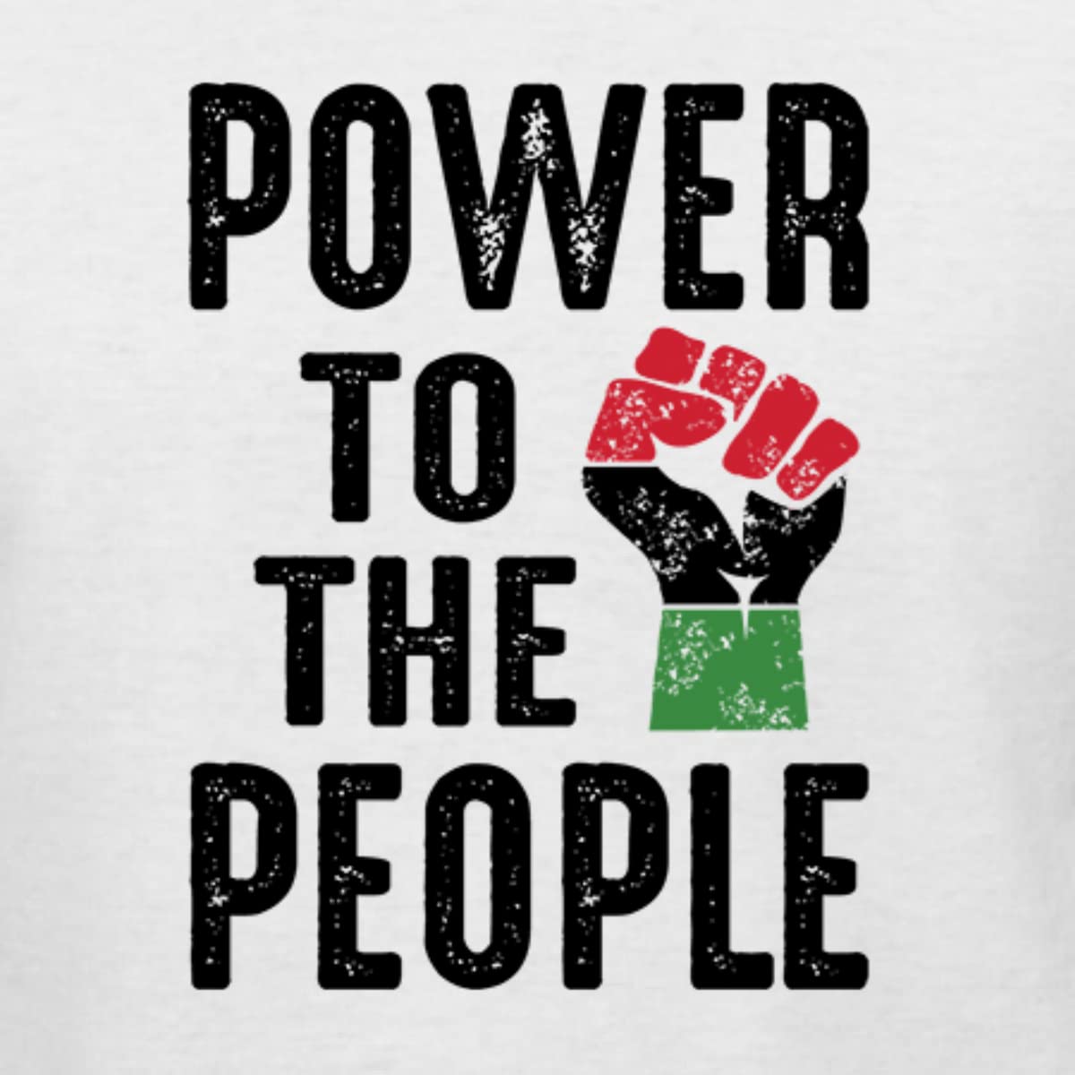 Wild Bobby Power to The People Black Pride Women's Graphic Long Sleeve T-Shirt - Black History Month & Social Justice Apparel for Women