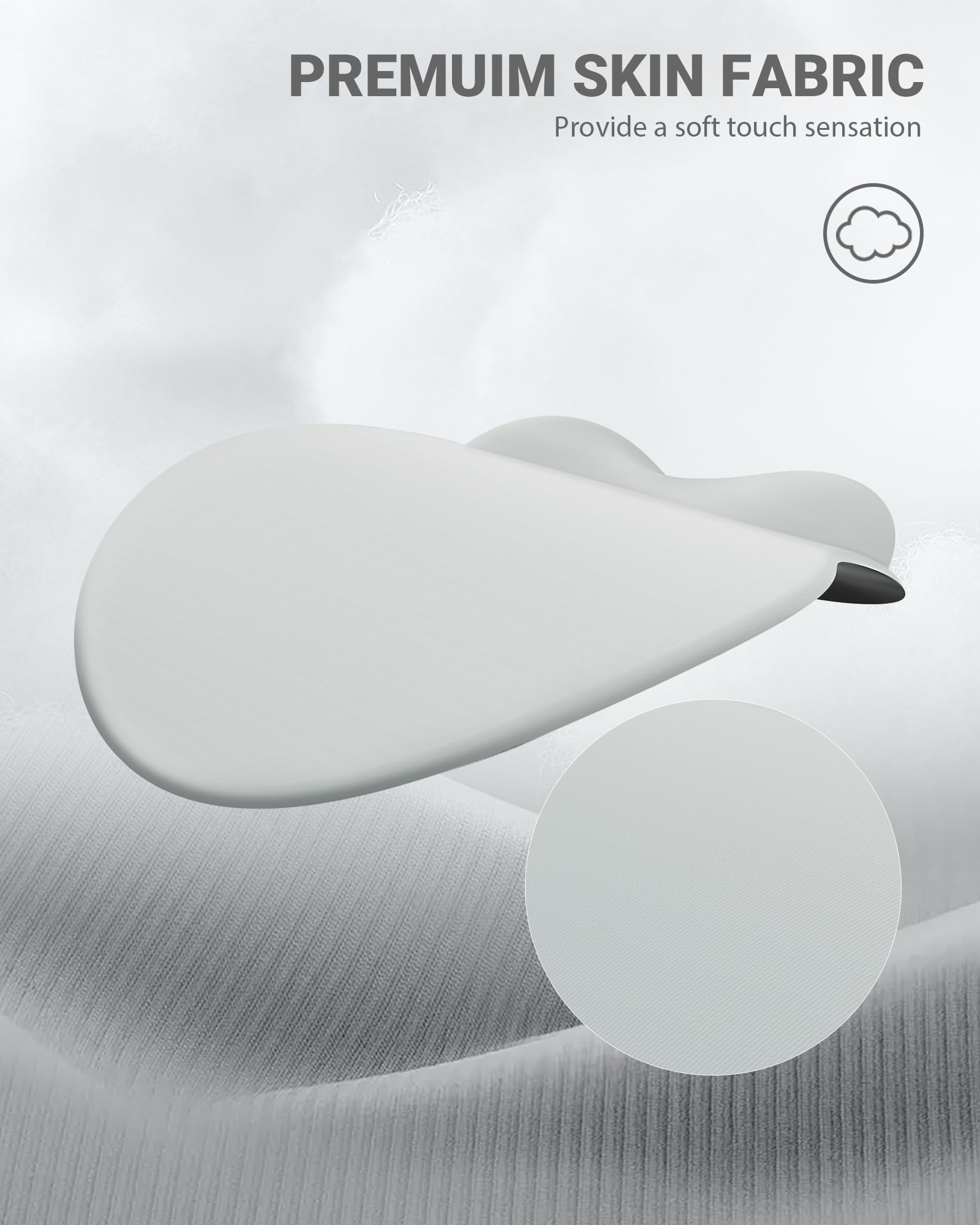 Ergonomic Mouse Pad with Wrist Support - Comfortable Gel Mousepad for Pain Relief, Non-Slip Rubber Base for Laptop & Computer - Perfect for Office Work, Gaming & Long Computer Use (Light Gray)