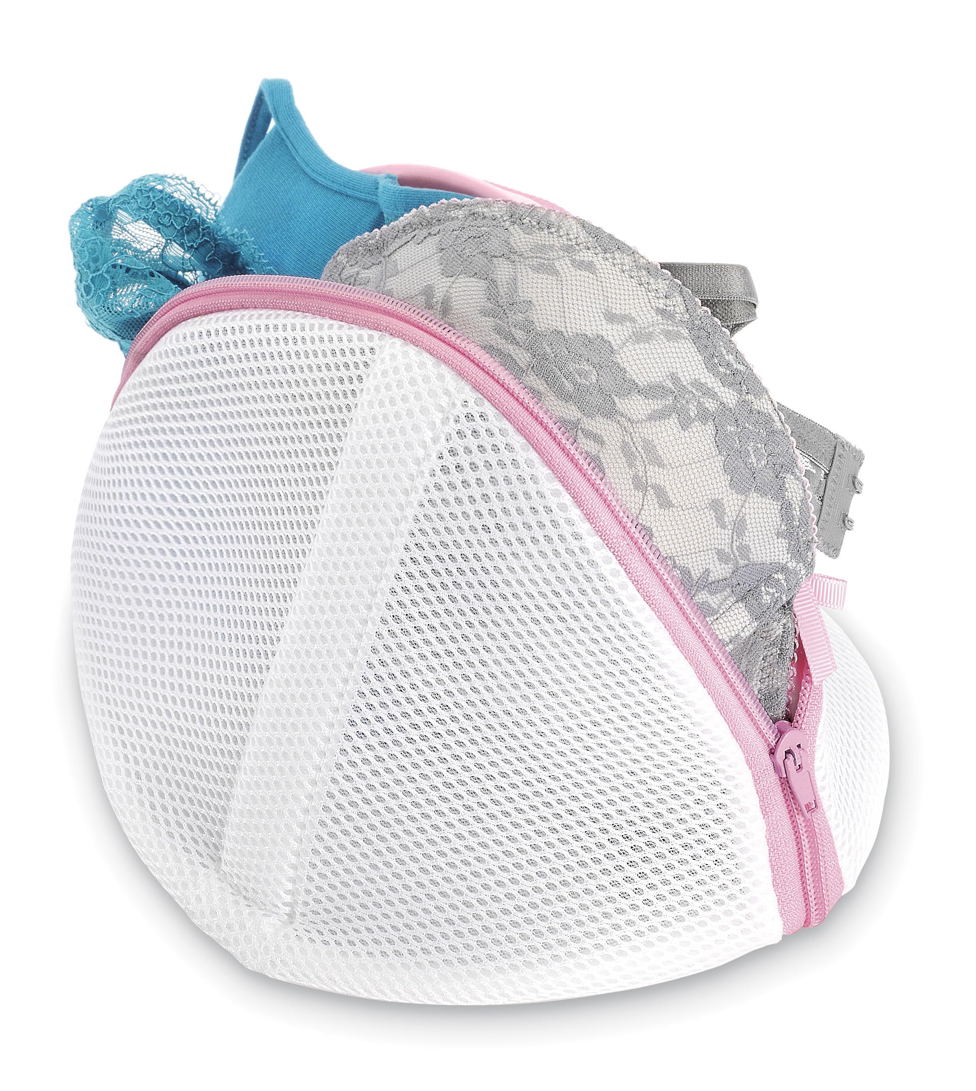 Whitmor Delicate Mesh Bra Wash Bag for Lingerie - White | Gentle Laundry Protection for Bras, Bikinis & Delicates | Perfect for Travel & Hand Washing