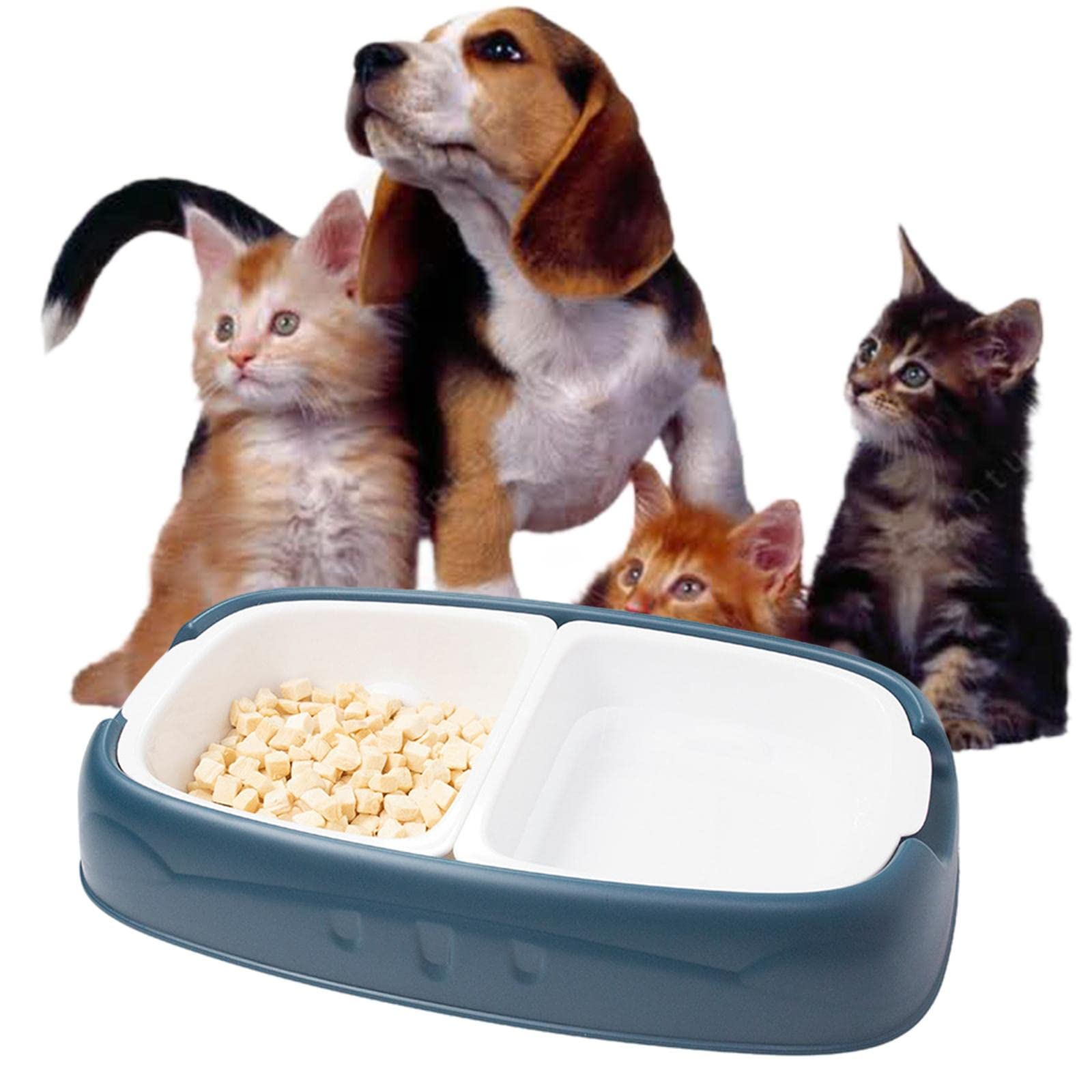 Enakshi Anti-Skid Pet Water and Food Bowl for Dogs and Cats - Durable Puppy Feeder Dispenser with Non-Slip Base - Blue Pet Supplies for Home, Travel, and Outdoor Use
