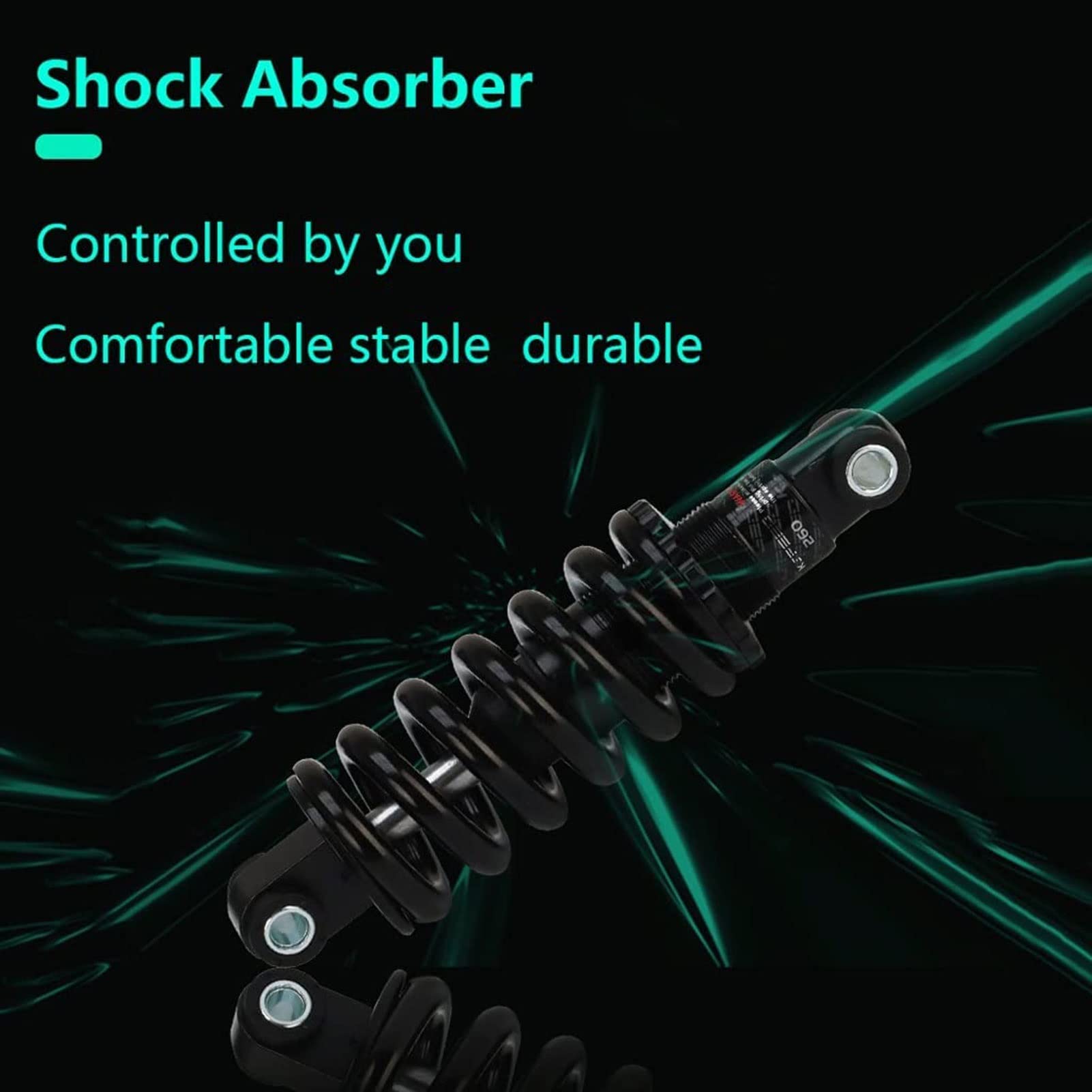 650/850/1500lbs Mountain Bike Rear Suspension Spring Shock Absorber - 125mm/150mm/165mm/190mm Travel - Compatible with Electric Scooters & Folding Bikes - Perfect for Off-Road Trails, Commuting & Urban Riding