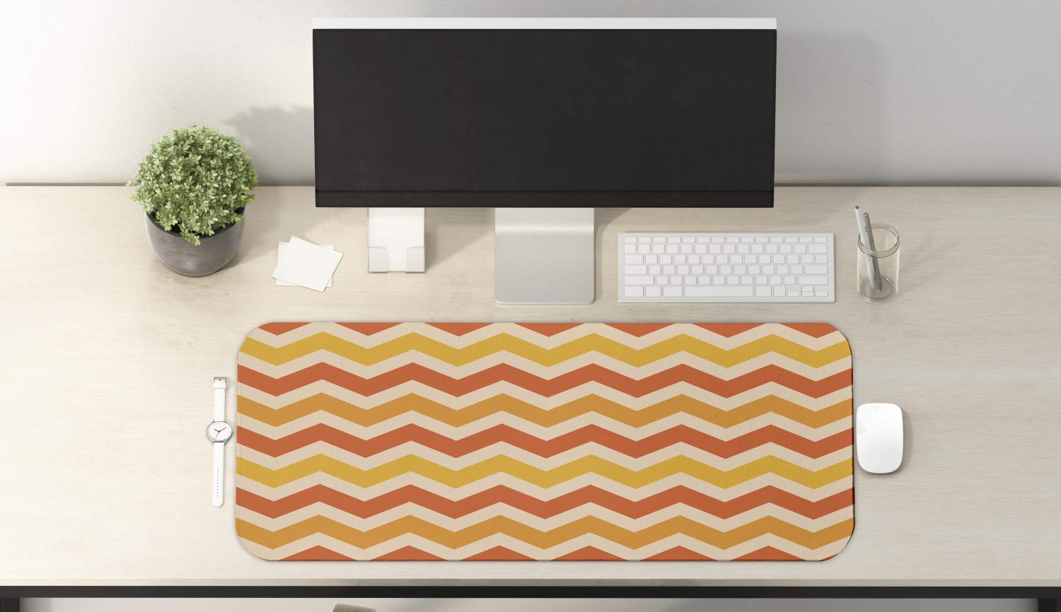 Ambesonne Chevron Non-Slip Gaming Mouse Pad - 31
