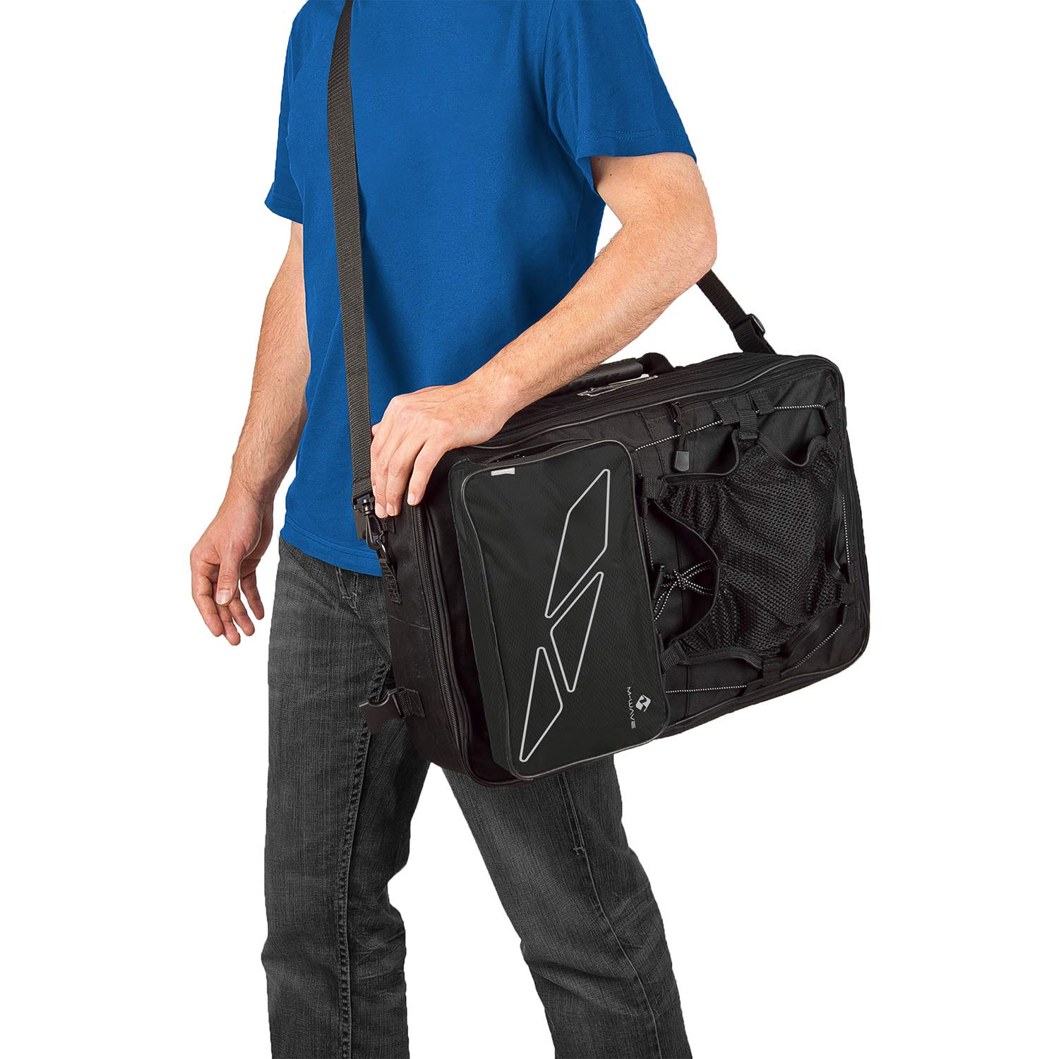 M-Wave Cicli Bonin Unisex Adult Travel Touring Bike Pannier Set - Waterproof Amsterdam Bicycle Bags for Commuting & Cycling Trips (Black, One Size) - Perfect for Urban Commutes, Long-Distance Tours & Grocery Shopping