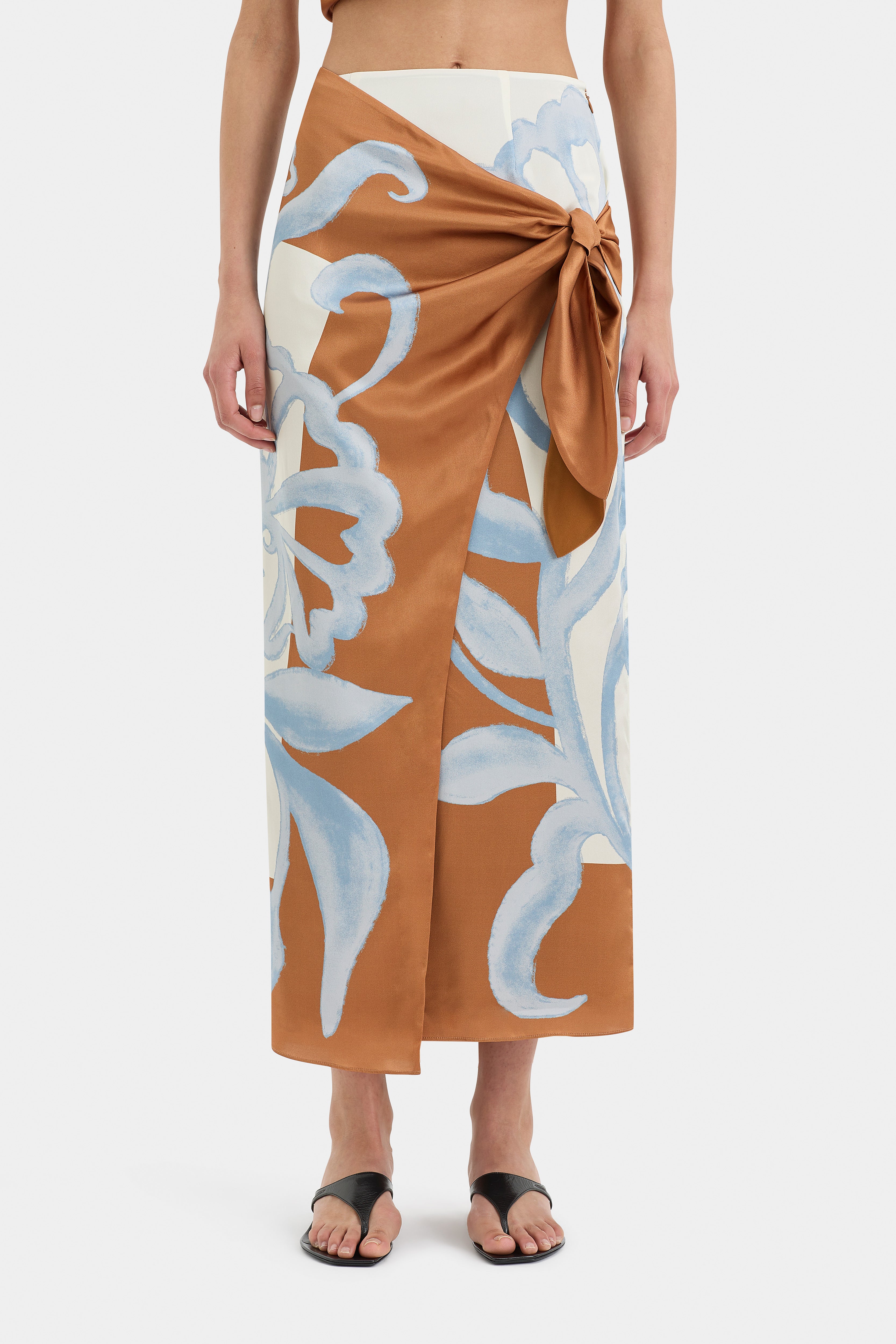 Sorrento Wrap Skirt for Women - Stylish Floral Print Summer Skirt with Side Slits | Perfect for Beach, Vacation & Boho Outfits