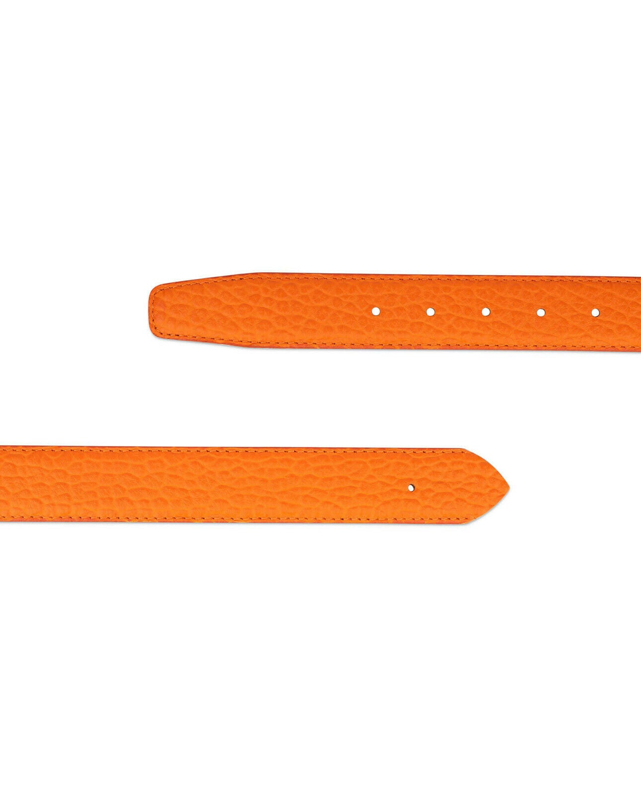 Premium 35mm Genuine Leather Belt Strap for Men - Orange Replacement Strap Compatible with Louis Vuitton Buckles | Fashion Accessory for Casual & Business Wear