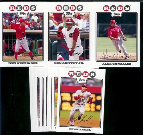 Vintage Cincinnati Reds Baseball Cards Collection - Complete Topps Team Sets 2004-2008 (5 Years) with All Regular Issue Cards, Stars & Rookie Cards - Perfect for MLB Memorabilia Collectors & Cincinnati Reds Fans
