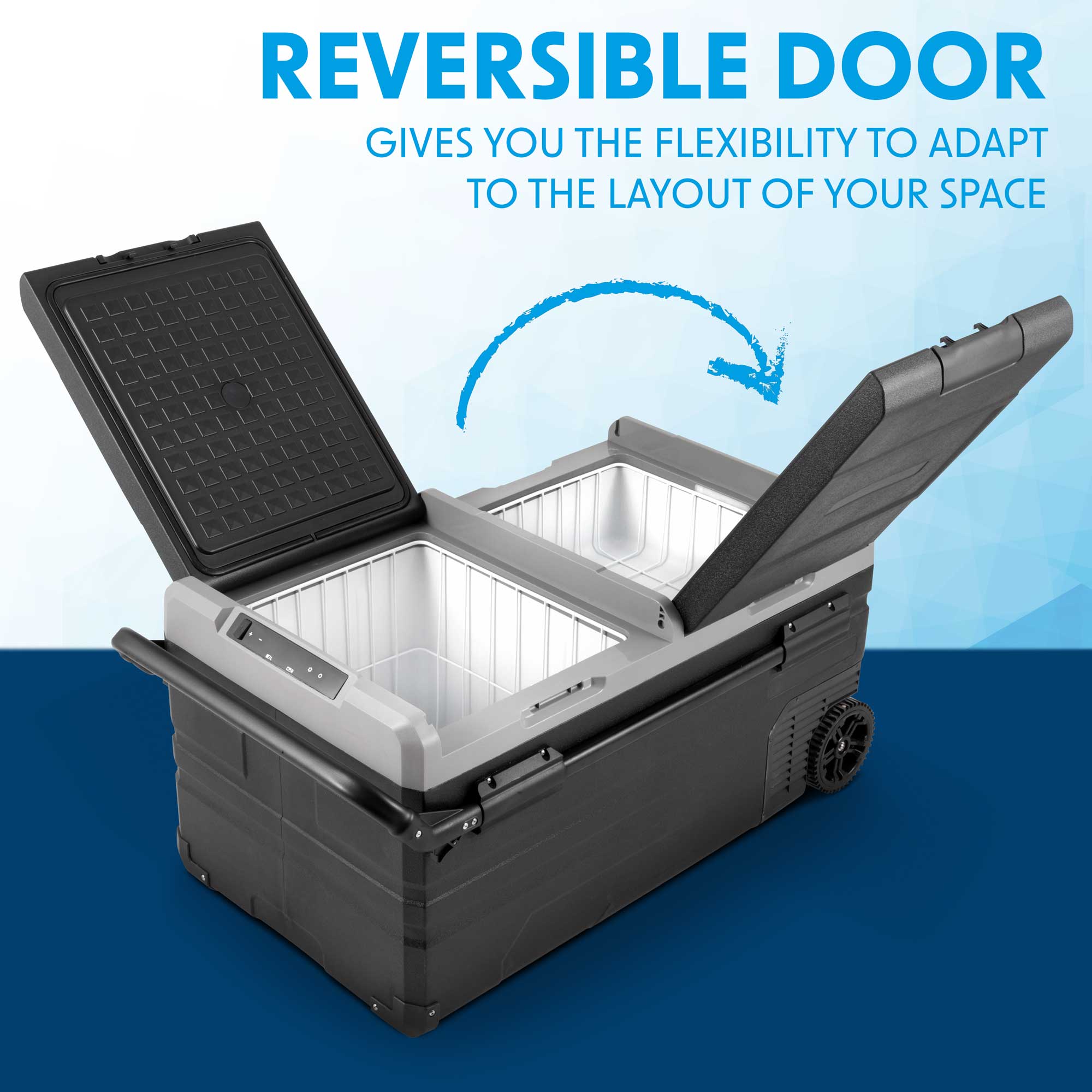 75L Portable Car Fridge Freezer - 12V/24V/230V Dual Zone Compressor Cooler for Road Trips, Camping & Outdoor Adventures - Model DL134