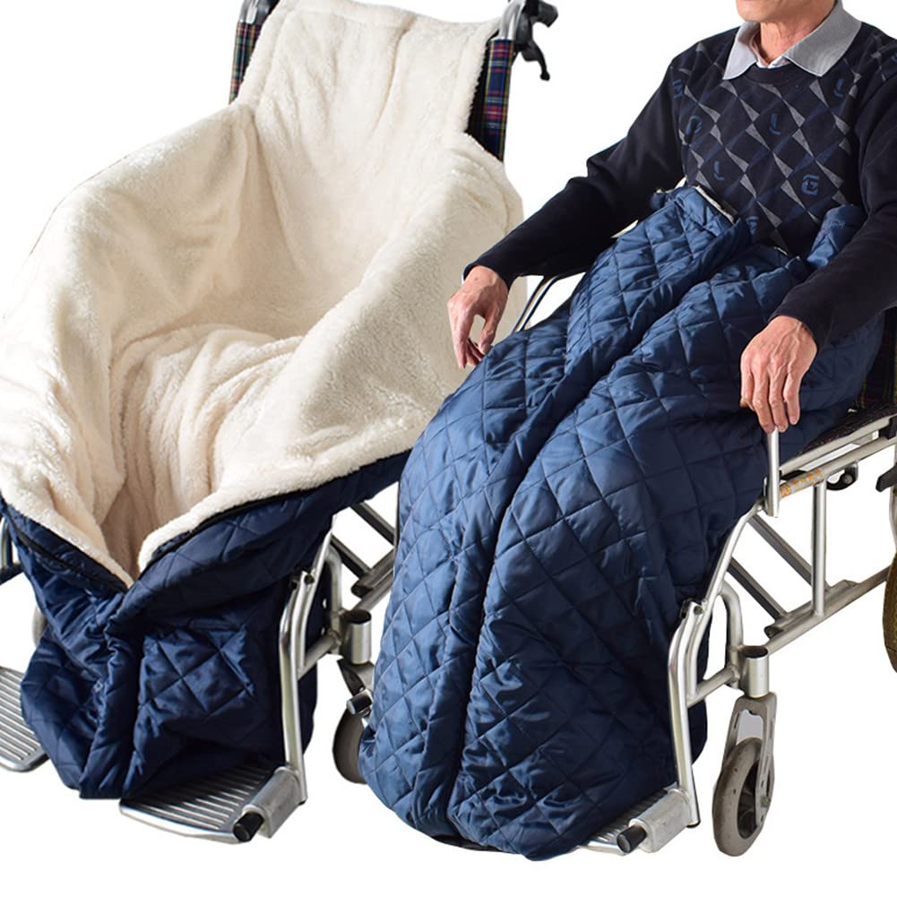Waterproof Fleece-Lined Wheelchair Warmer Cover - Cozy & Warm Blanket for Adults (Grey) - Ideal for Cold Weather, Outdoor Activities & Indoor Comfort
