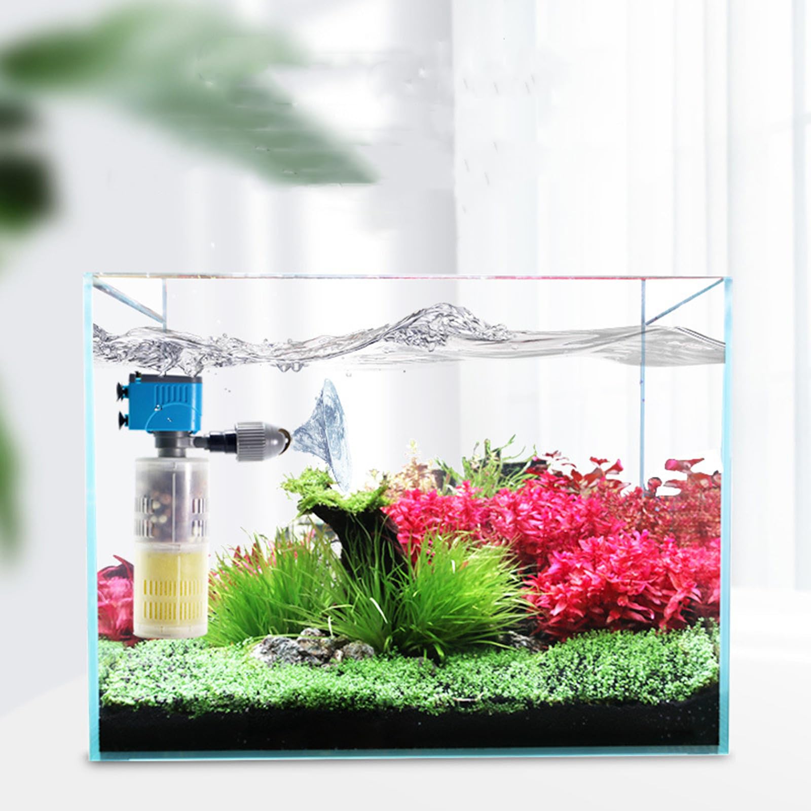 360° Rotating Aquarium Powerhead Pump - Small Fish Tank Circulation Pump for Freshwater & Saltwater - Automatic Uniform Water Flow for Healthy Aquatic Life (Ideal for Reef Tanks, Planted Aquariums & Marine Habitats)