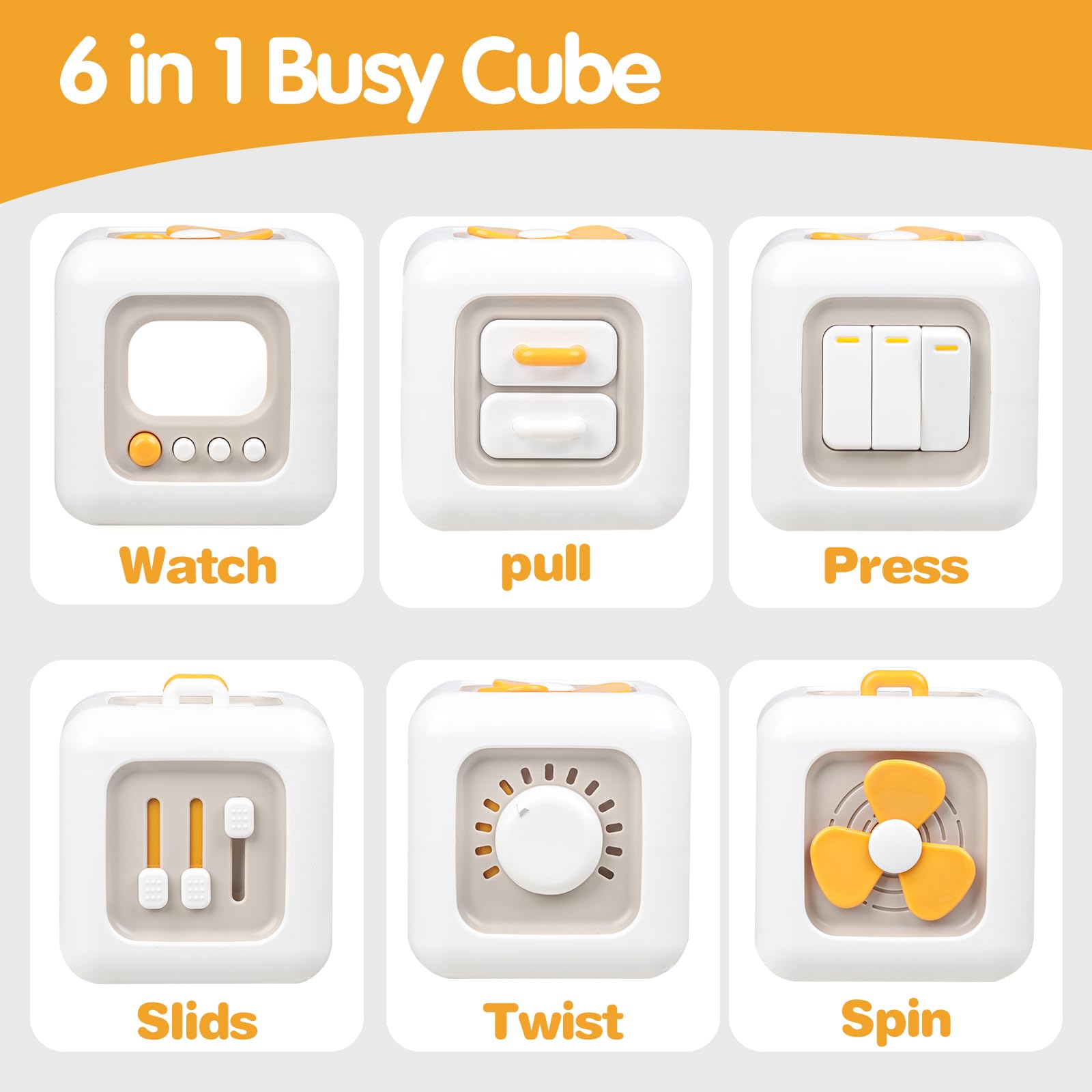 Montessori Activity Cube Toys for 1 Year Old Boys & Girls - Educational Learning Toys for Toddlers 1-3 Years - Best Baby Toys 12-18 Months - Perfect First Birthday Gift for Boys & Girls - Great for Early Childhood Development & Sensory Play