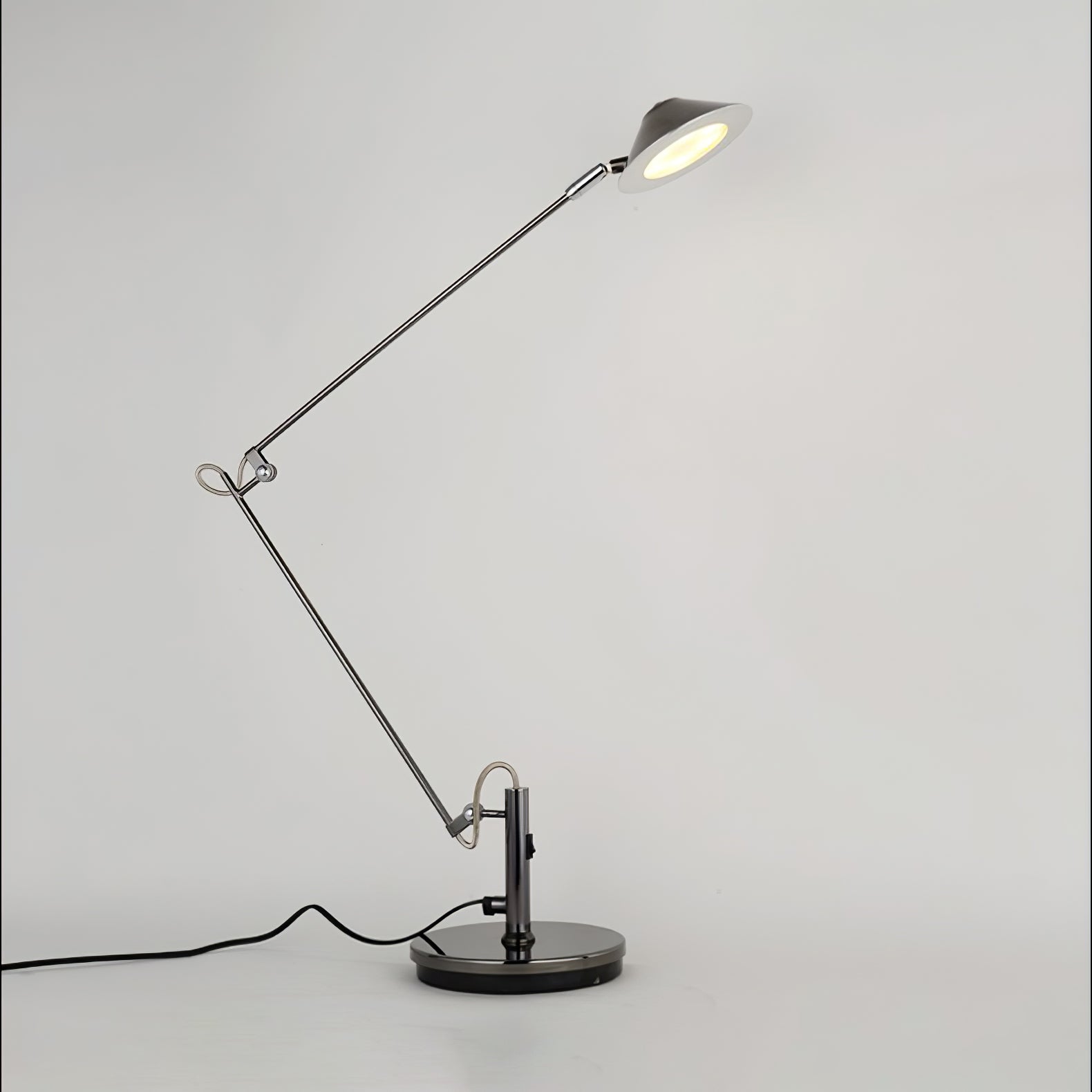 Adjustable Black Office Task Lamp - LED Desk Light with Flexible Gooseneck, Eye-Caring Brightness for Home Office, Study & Reading (Black)