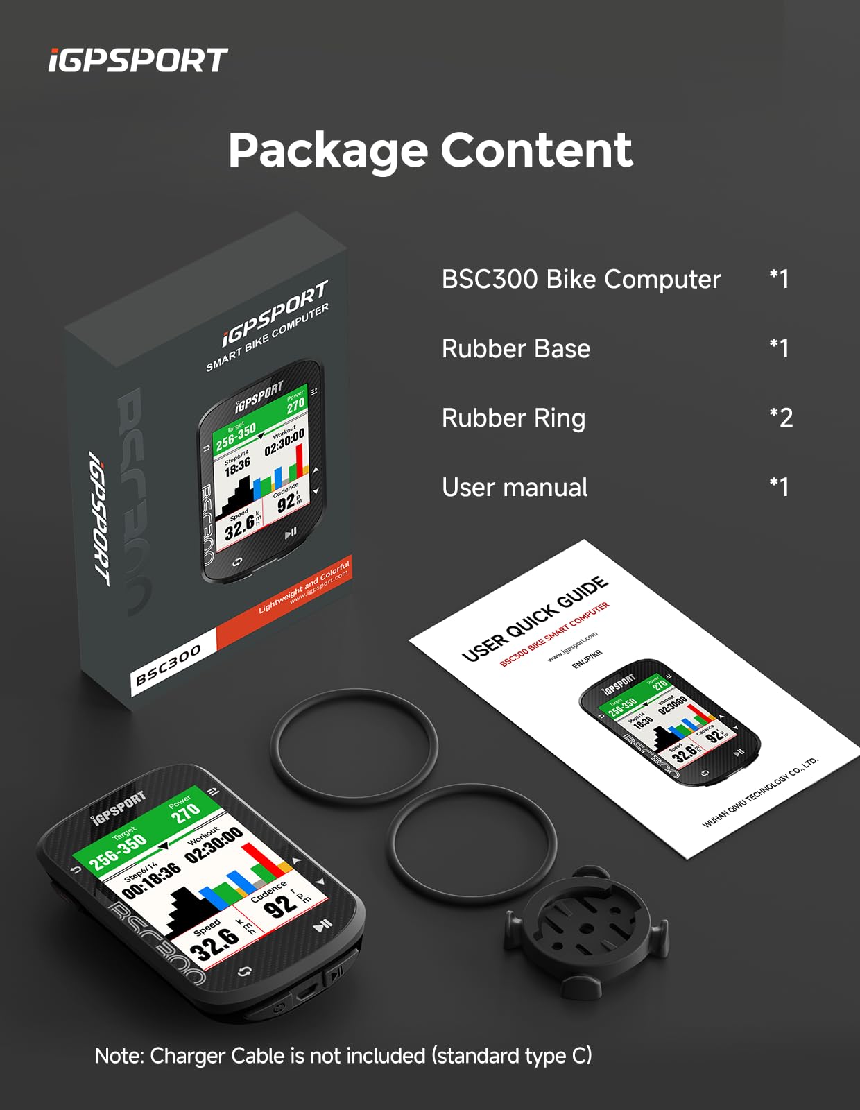 iGPSPORT BSC300 Wireless GPS Bike Computer with Offline Maps, Navigation & Off-Course Alerts - 8GB Storage, Bluetooth ANT+, IPX7 Waterproof - Perfect for Road Cycling, Mountain Biking & Outdoor Adventures