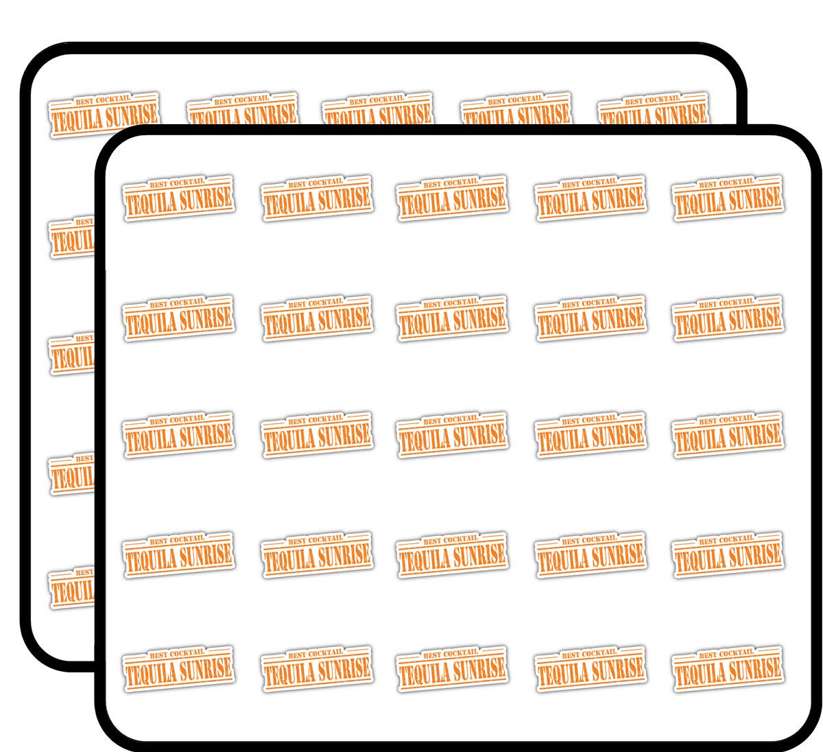 50 Pack Tequila Sunrise Cocktail Stickers for Scrapbooking, DIY Crafts, Bullet Journals & Calendars - Perfect for Arts, Kids Projects, Photo Albums & Party Decorations