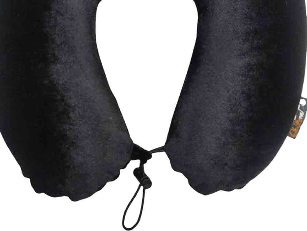 Oh Furn! U-Shaped Memory Foam Neck Pillow for Travel & Sleeping - Ergonomic Cervical Support Pillow for Neck Pain Relief, Airplane & Car Headrest Cushion (Black) - Perfect for Long Flights, Road Trips & Office Naps