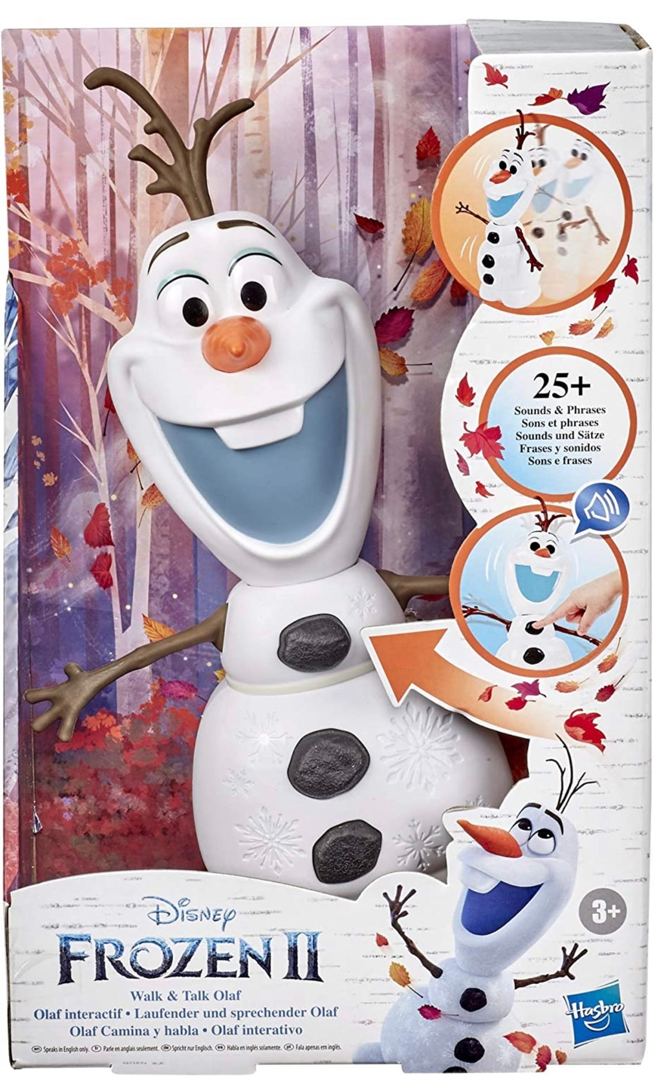Frozen 2 Walk and Talk Olaf - Interactive Disney Toy for Kids, Toddler & Children | Fun Animated Plush with Sounds & Phrases | Perfect Gift for Frozen Fans & Birthday Parties
