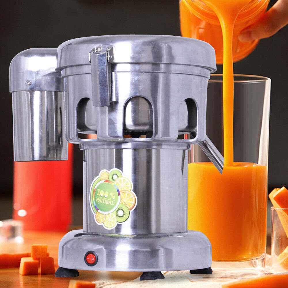 Commercial Heavy Duty Stainless Steel Juice Extractor Machine for Fruits & Vegetables - High Performance Fruit Juicer for Restaurants, Juice Bars, and Home Use