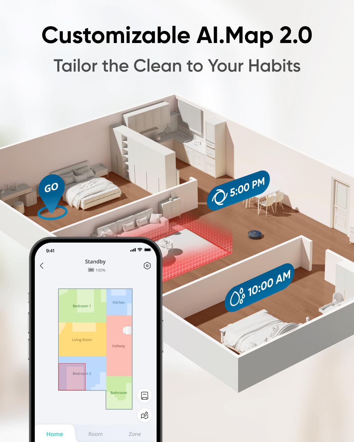 eufy X10 Pro Omni Robot Vacuum and Mop Combo with 2 Reusable Washable Mop Pads - Smart Self-Cleaning Robotic Vacuum for Hardwood Floors and Carpets - Perfect for Pet Hair, Dust, and Daily Home Cleaning