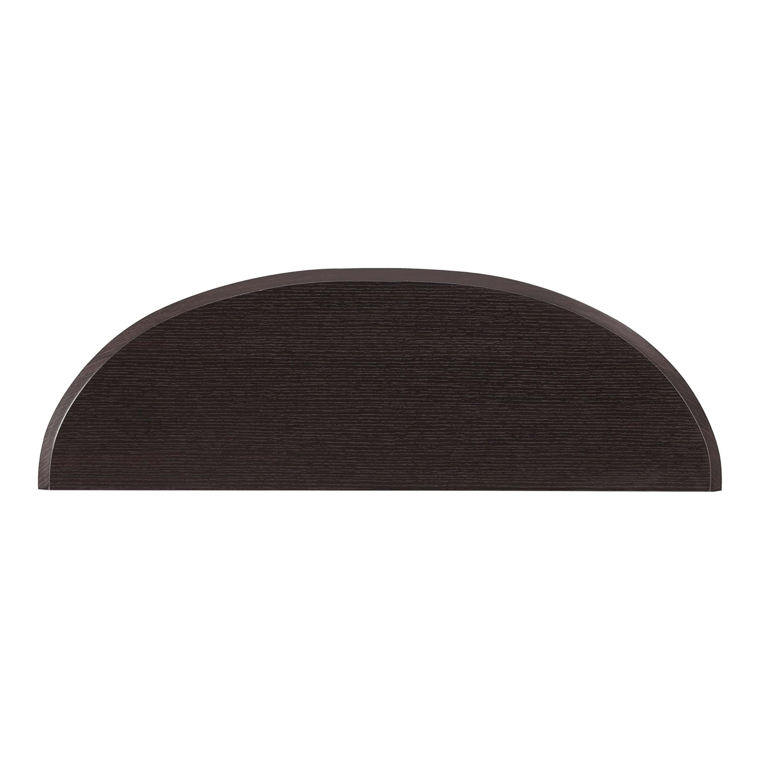 Payne Modern Half Moon Console Table with Storage Shelf - Entryway Furniture for Living Room, Hallway & Small Spaces - Cappuccino Finish - Perfect for Home Decor & Space Saving Solutions