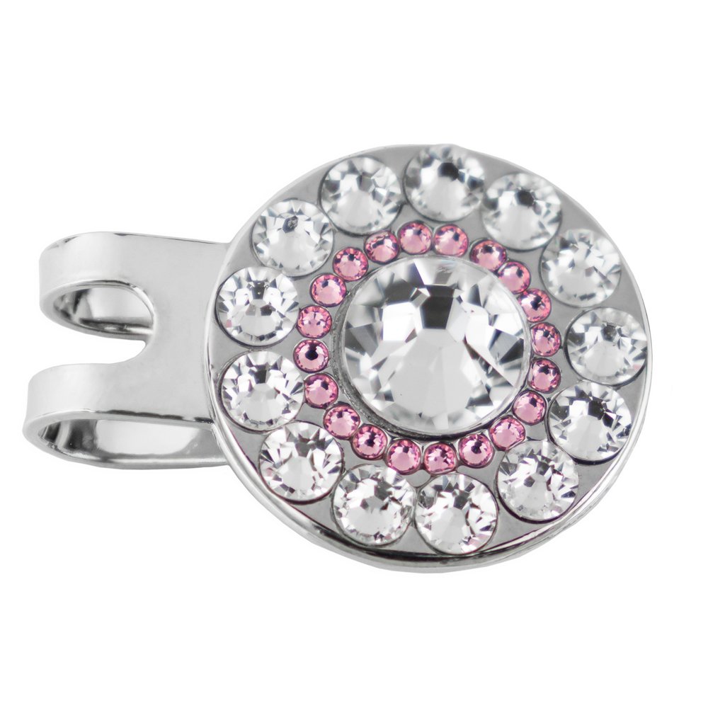 Swarovski Crystal Ladies Golf Ball Markers with Magnetic Hat Clip - Elegant Golf Gifts for Women | Perfect for Golf Tournaments, Birthday Presents & Fashion Accessories