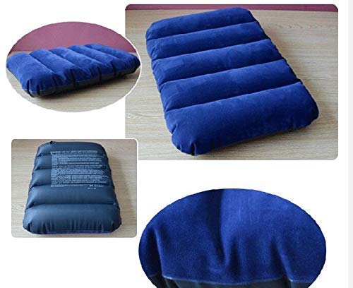 YOGJAT Velvet Yoga Travel Pillow (2 Pack) - Blue - Comfortable & Portable Neck Support for Airplane, Car, Office & Meditation