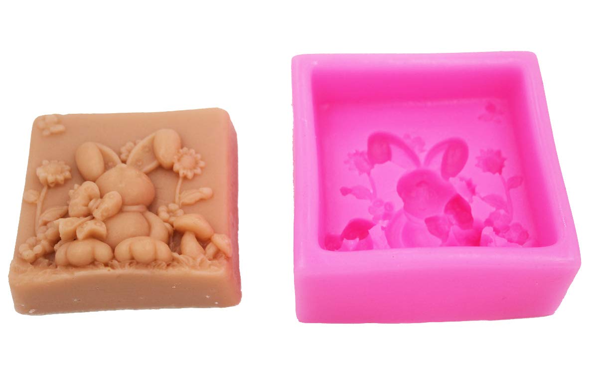 Premium Rabbit Silicone Soap Mold - DIY Handmade Soap Making Kit for Bath Bombs, Candles & Resin Crafts - Perfect for Home Spa, Gift Making & Creative Projects (S118)