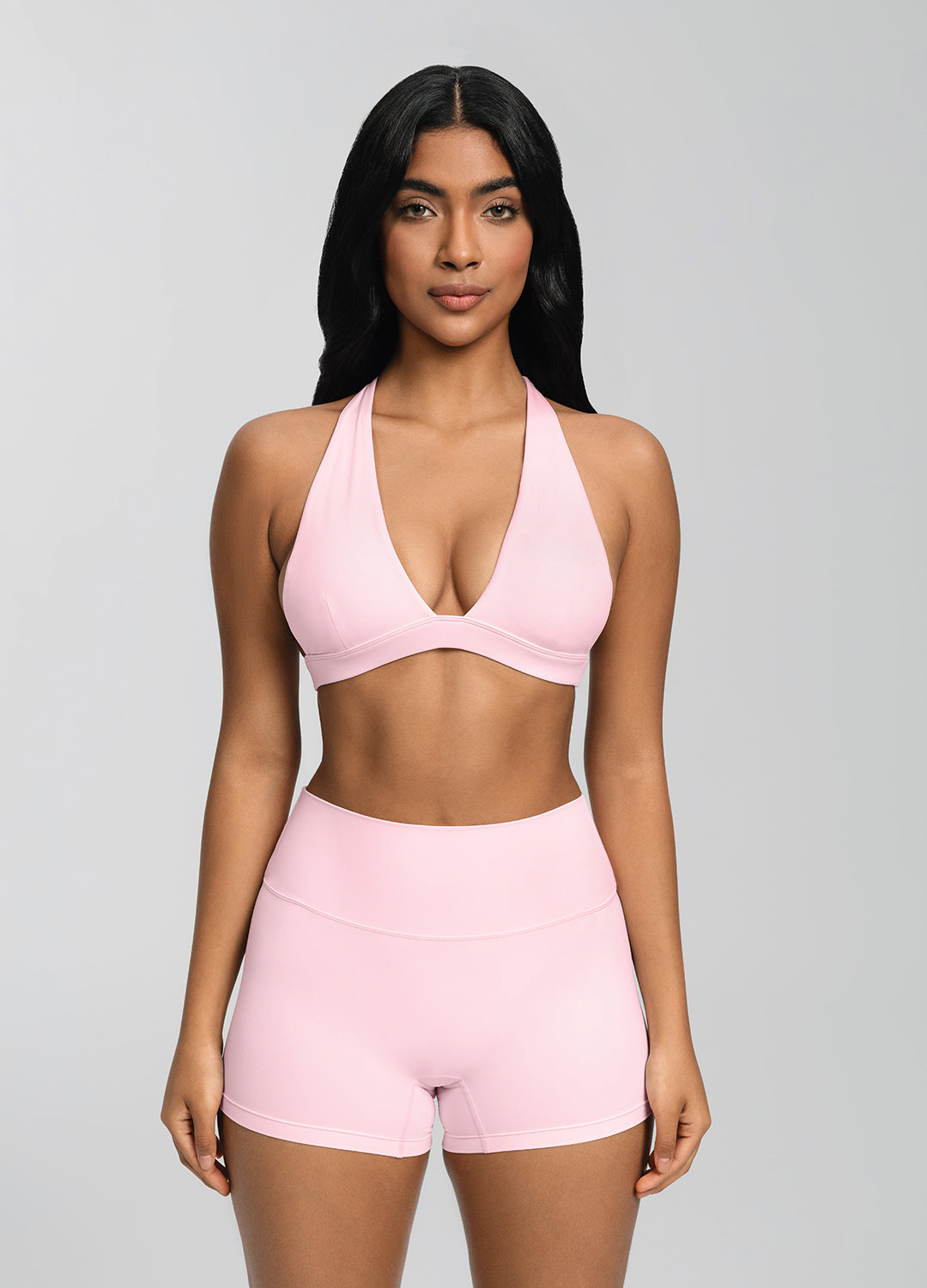 Plunge Neck Bra Top for Women - Seamless Comfort, Support & Lift - Perfect for Yoga, Workouts & Everyday Wear