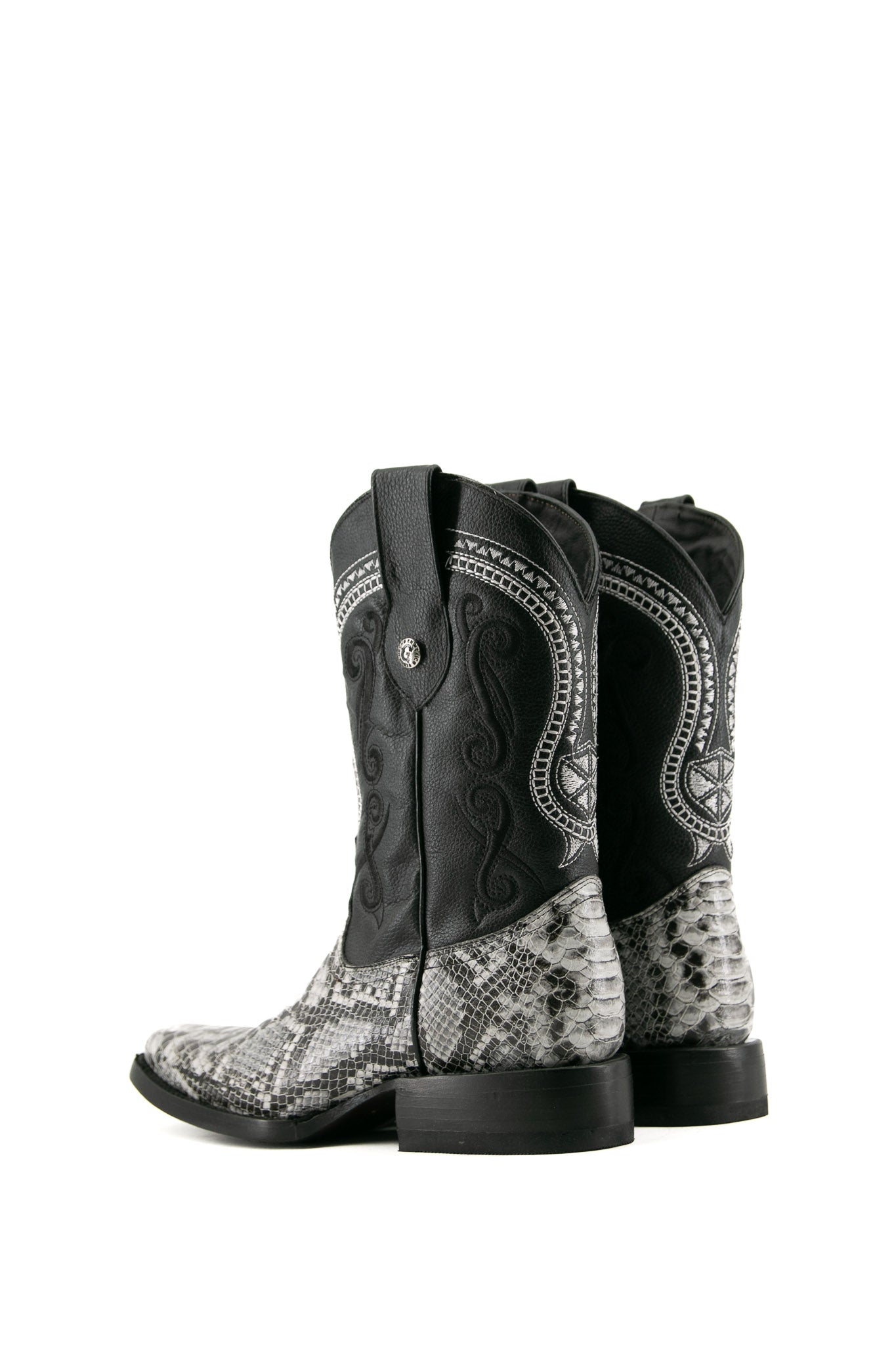 Authentic Python Skin Rodeo Toe Cowboy Boots for Men - Western Style Riding & Country Fashion - Perfect for Rodeo, Line Dancing, and Outdoor Events