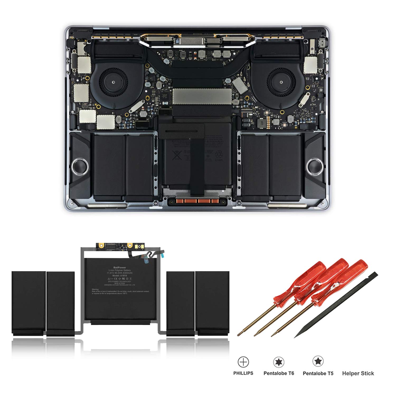 BatPower A1819 Replacement Battery for Apple MacBook Pro 13