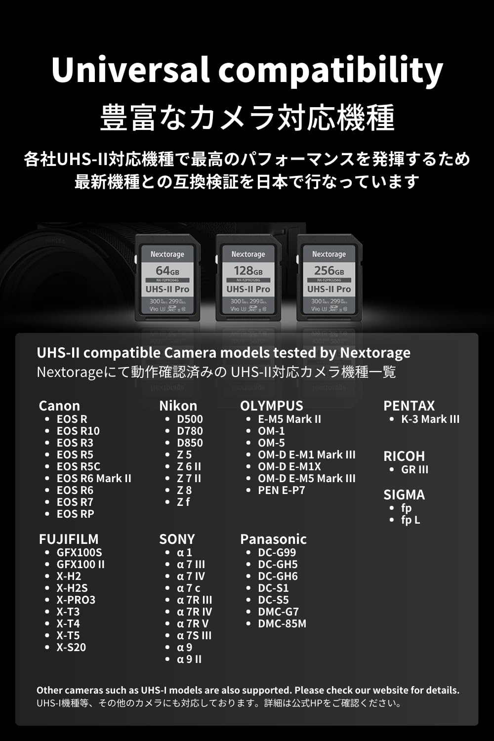 Nextorage NX-F2PRO128G 128GB SDXC UHS-II V90 Memory Card - 300MB/s Read, 299MB/s Write Speed - pSLC Technology for 4K Video Recording - Professional Camera SD Card for DSLR, Mirrorless, Action Cam & Drone Photography
