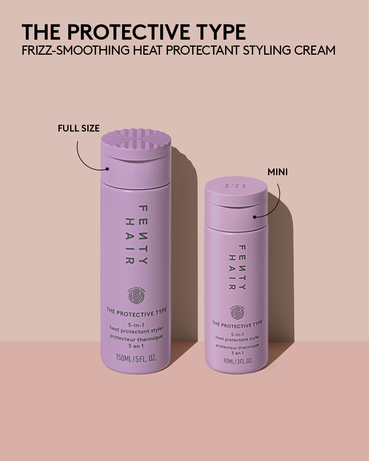 Frizz Smoothing Heat Protectant Styling Cream for Damaged Hair - Anti-Frizz & Thermal Protection Hair Cream for Smooth, Shiny Hair - Perfect for Daily Styling & Heat Tools