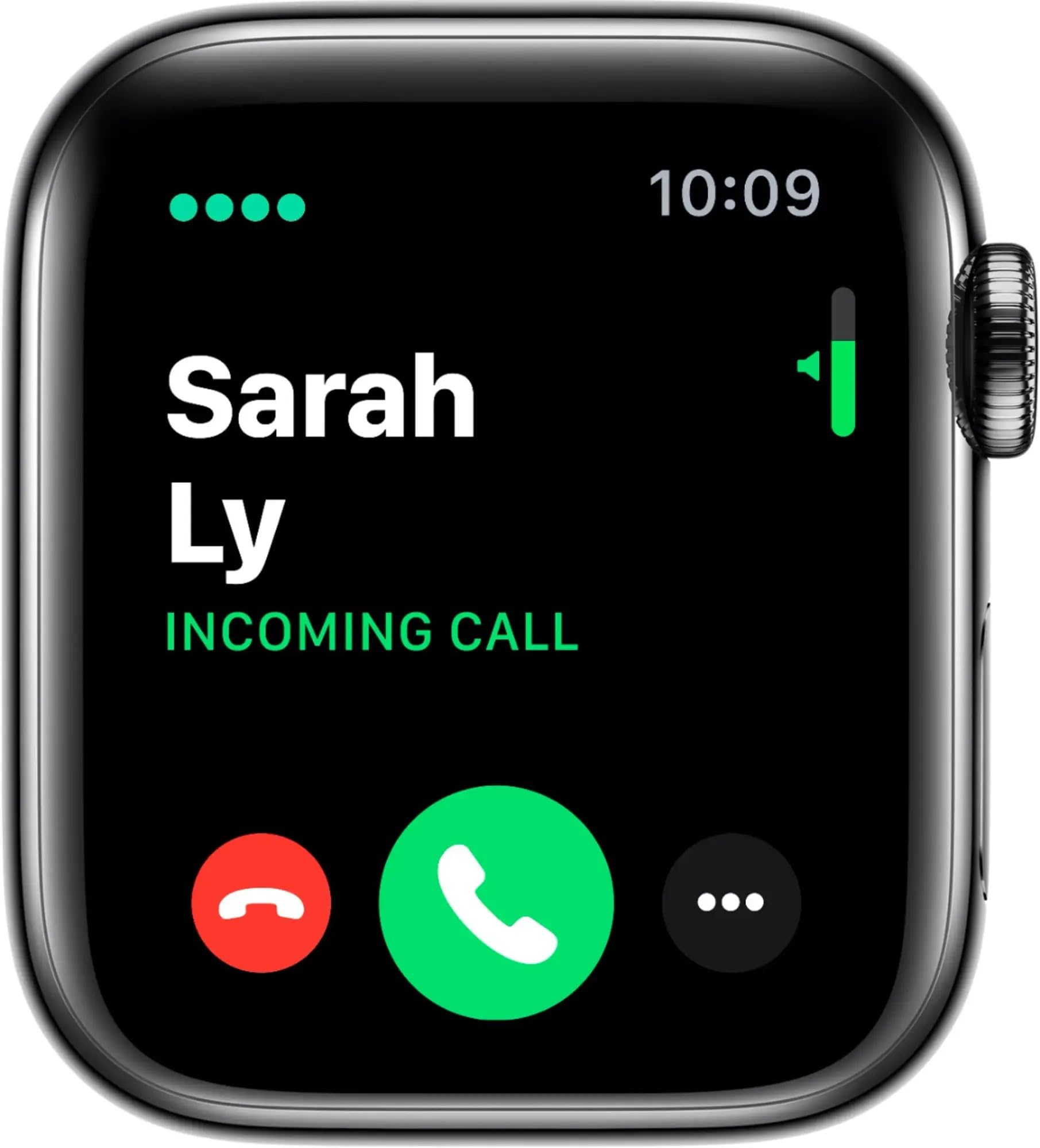 Apple Watch Series 4 GPS + Cellular 44mm - Space Black Stainless Steel Case with Black Sport Band (Renewed) | Smartwatch for Fitness Tracking, Calls & Notifications | Perfect for Workouts, Running & Daily Use