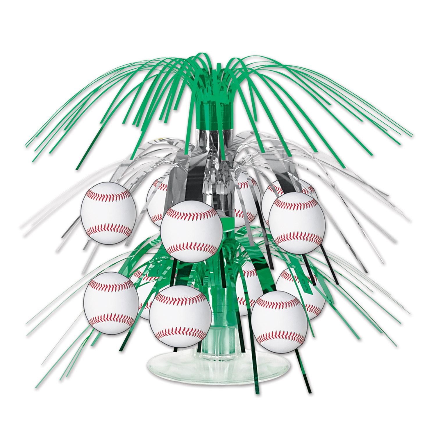 12 Pack Beistle Baseball Mini Party Cascade Centerpiece - Baseball Themed Party Decorations for Birthday, Baby Shower & Game Day Celebrations