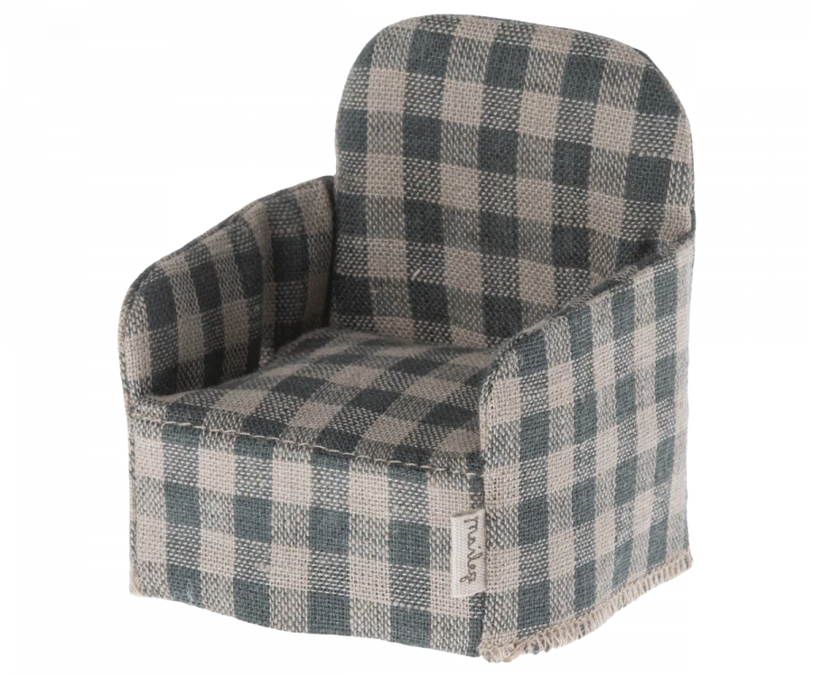 Maileg Green Mouse Chair - Adorable Miniature Chair for Dolls & Stuffed Animals | Perfect for Kids' Playrooms, Nursery Decor & Collectible Displays