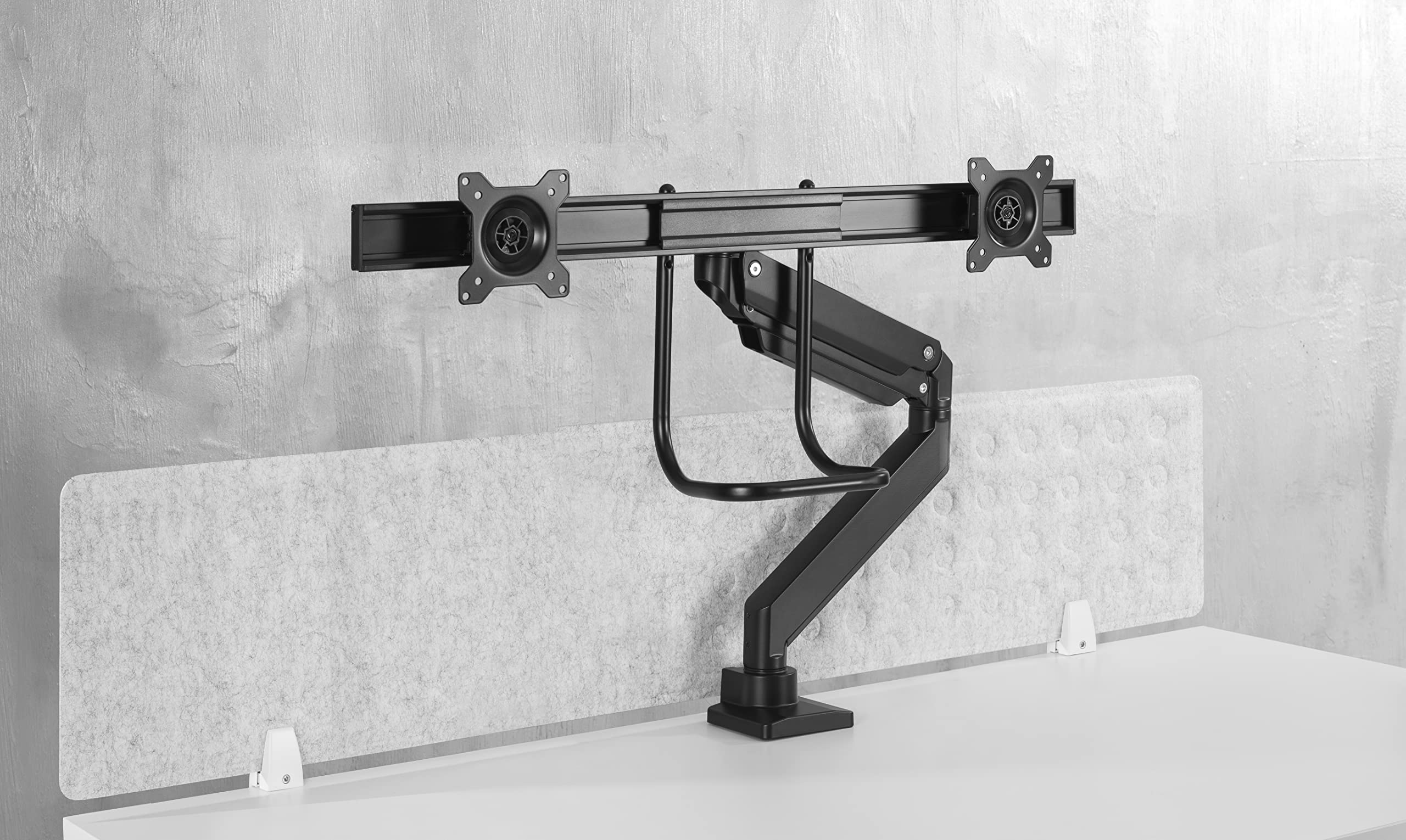 10-32 Inch Flat Screen TV Desk Mount with Clamp & Grommet Base - Space Saving Monitor Stand for Home Office, Gaming & Workspace Setup