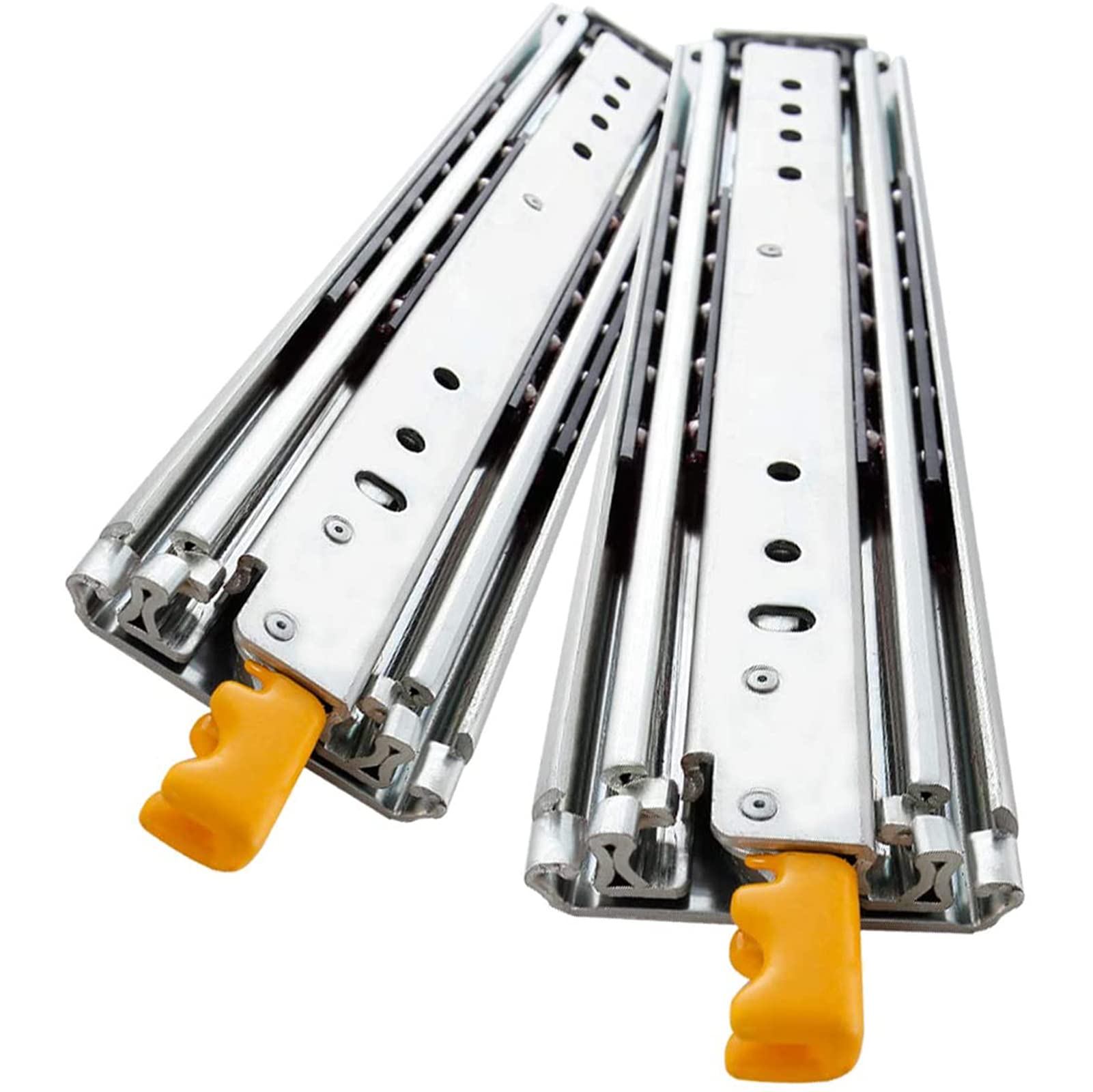 Heavy Duty Full Extension Ball Bearing Drawer Slides 18 Inch (450mm) - Locking Mechanism for Secure Storage - Smooth Gliding Cabinet Rails (1 Pair) - Perfect for Kitchen Cabinets, Office Furniture & Tool Chests