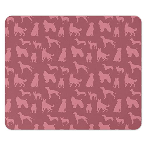 Soft Pink Dog Mouse Pad - Cute Non-Slip Gaming Mousepad for Computer & Office Desk - Perfect for Work, Gaming & Home Office Use