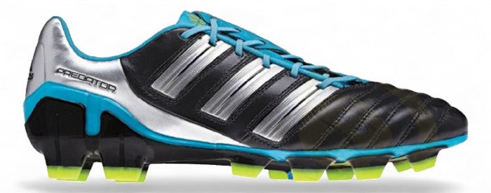Adidas Predator adiPower FG Soccer Cleats - Black/Blue Football Boots for Men | Firm Ground Outdoor & Turf Play