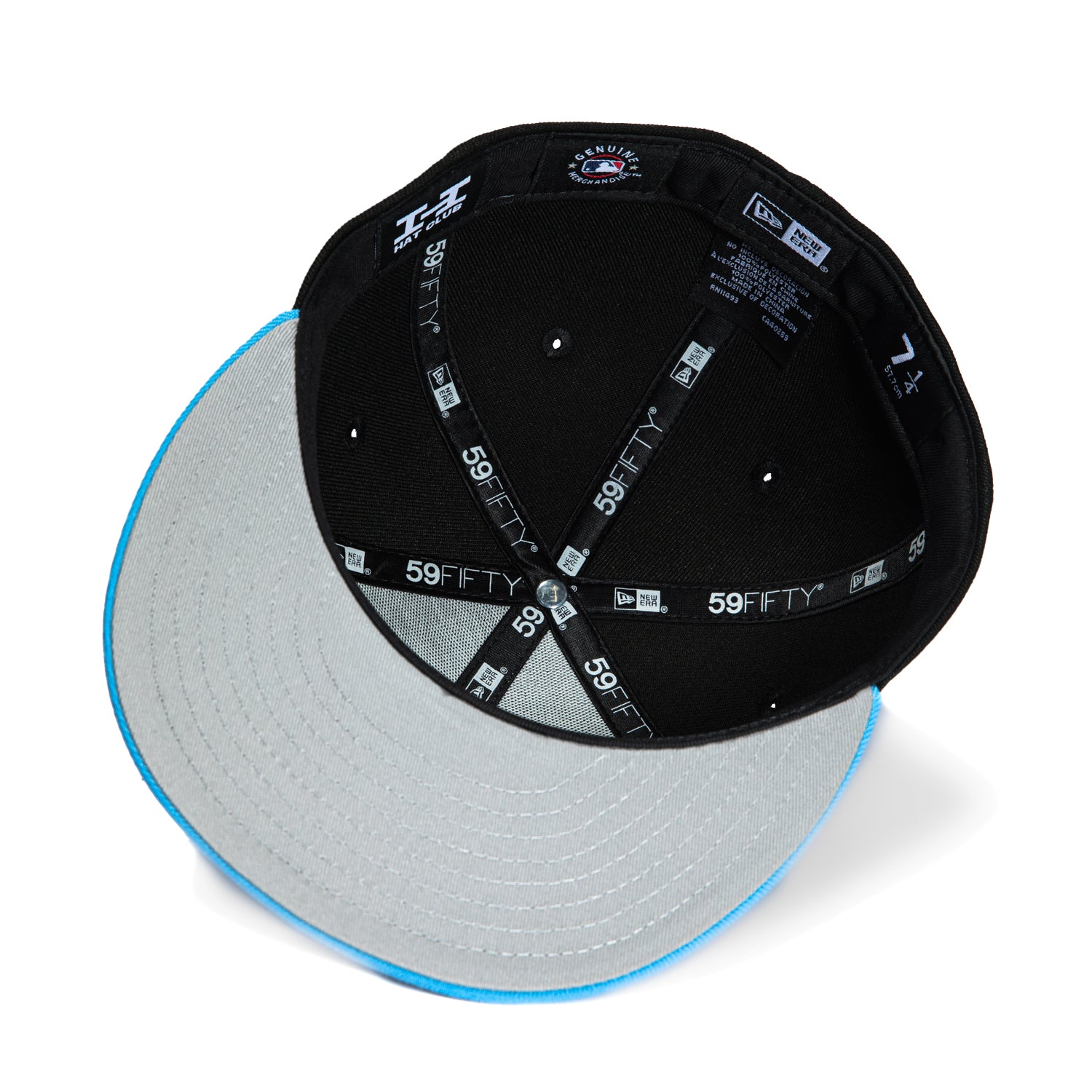 New Era 59Fifty Los Angeles Dodgers Rose Embroidered Baseball Cap - Black, Light Blue & Metallic Gold - Adjustable Snapback Hat for Men & Women - Perfect for Baseball Games, Streetwear & Sports Fan Gifts