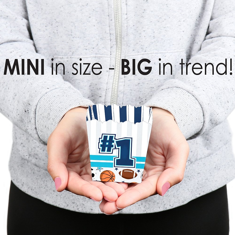 Go, Fight, Win Sports Party Mini Favor Boxes - Set of 12 Candy Treat Boxes for Baby Showers & Birthday Parties - Perfect for Game Day Celebrations & Team Events