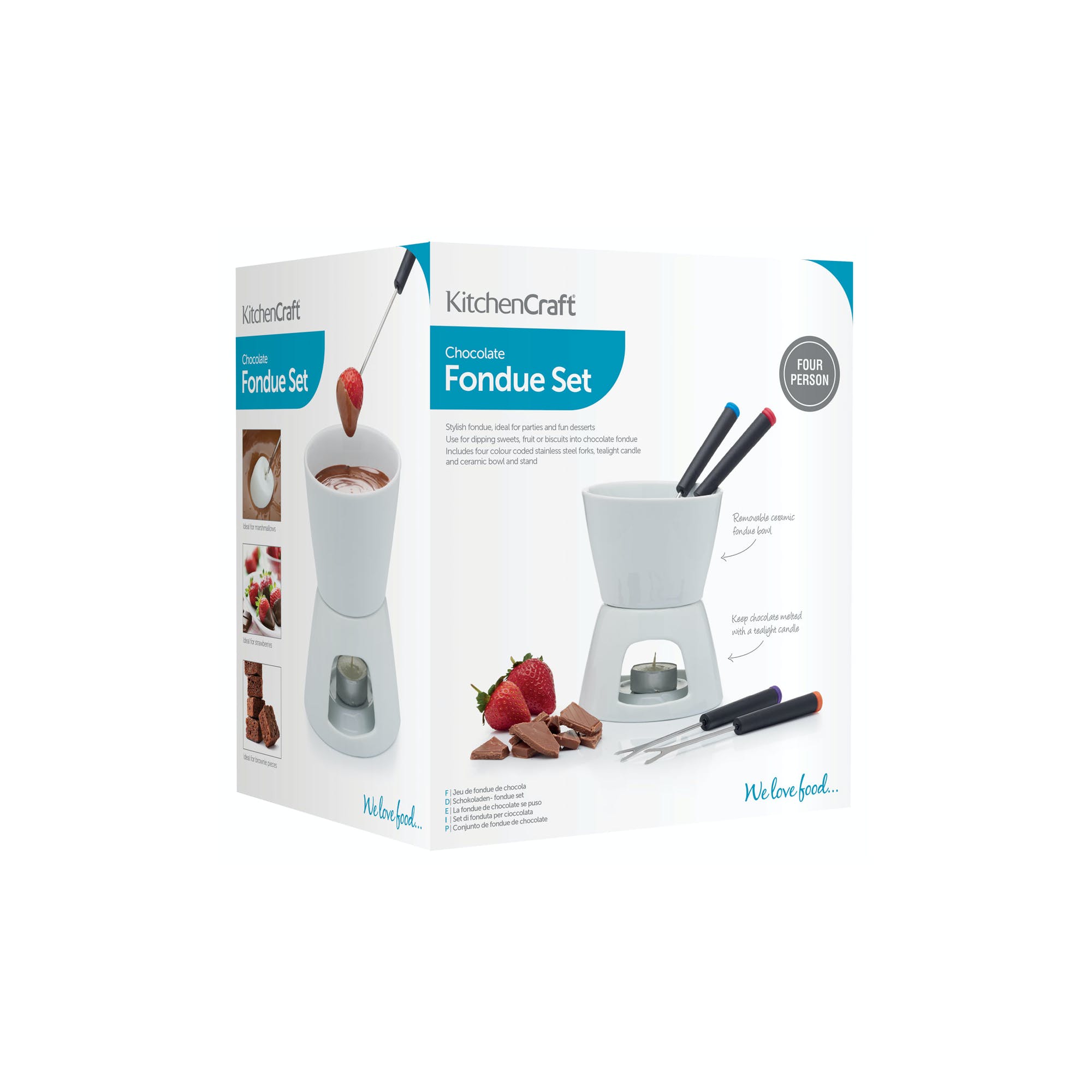 Premium Chocolate Fondue Set with 6 Forks - Electric Melting Pot for Desserts, Parties & Romantic Dinners - Perfect for Valentine's Day, Christmas & Family Gatherings